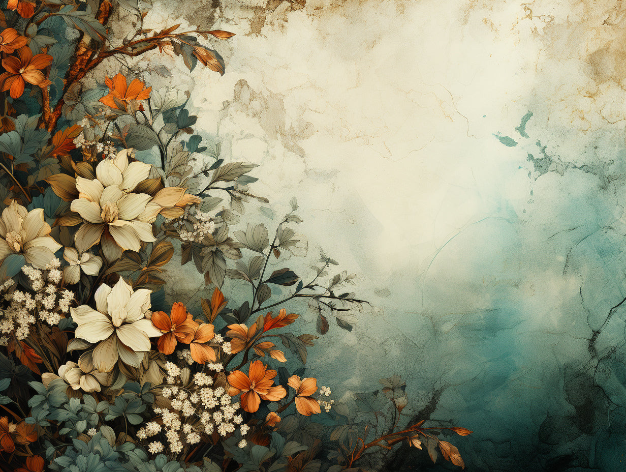 Peel and Stick Garden Wall Decor with Colorful Blooms