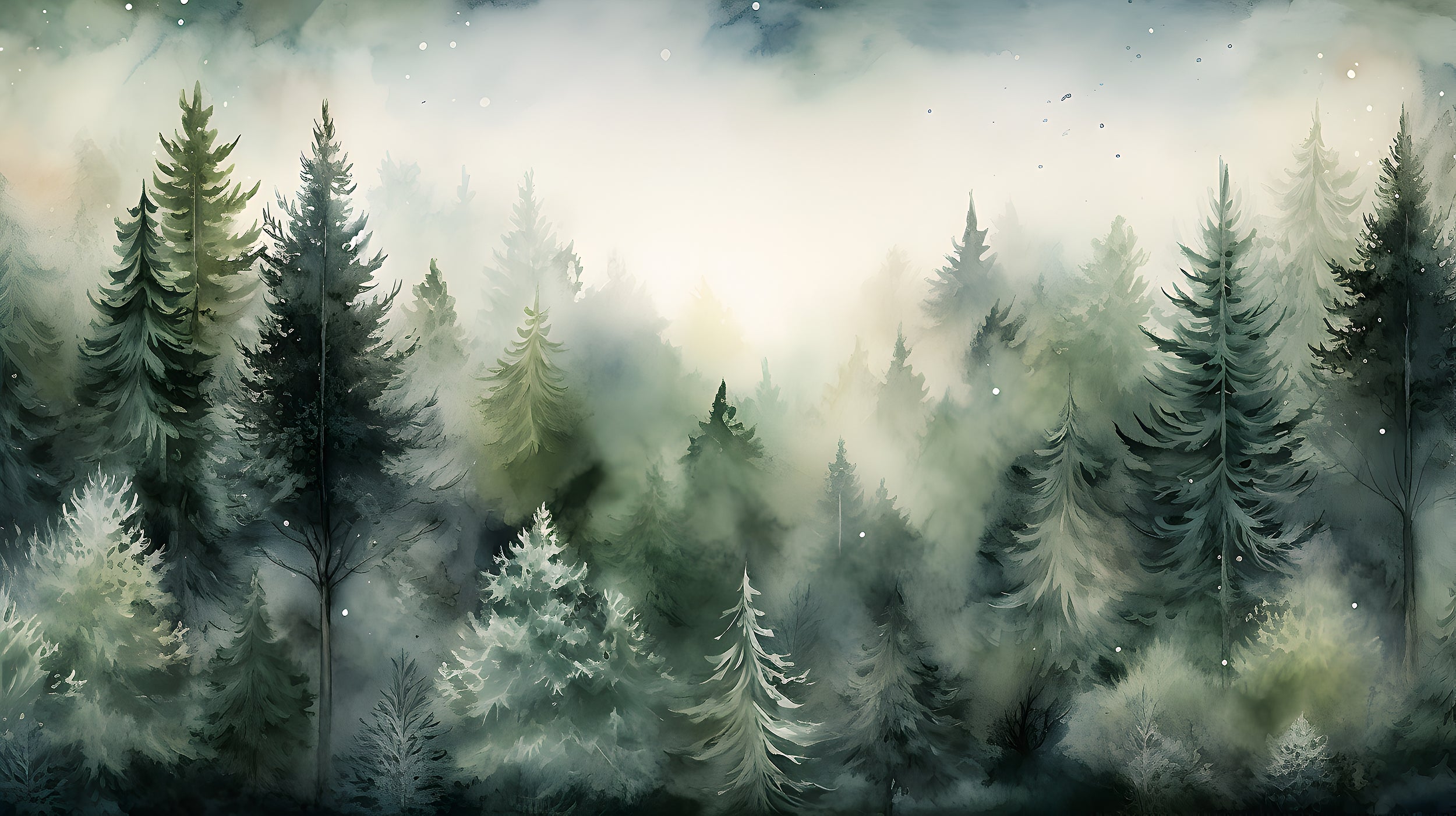 Pine Tree Mural for a Natural Retreat