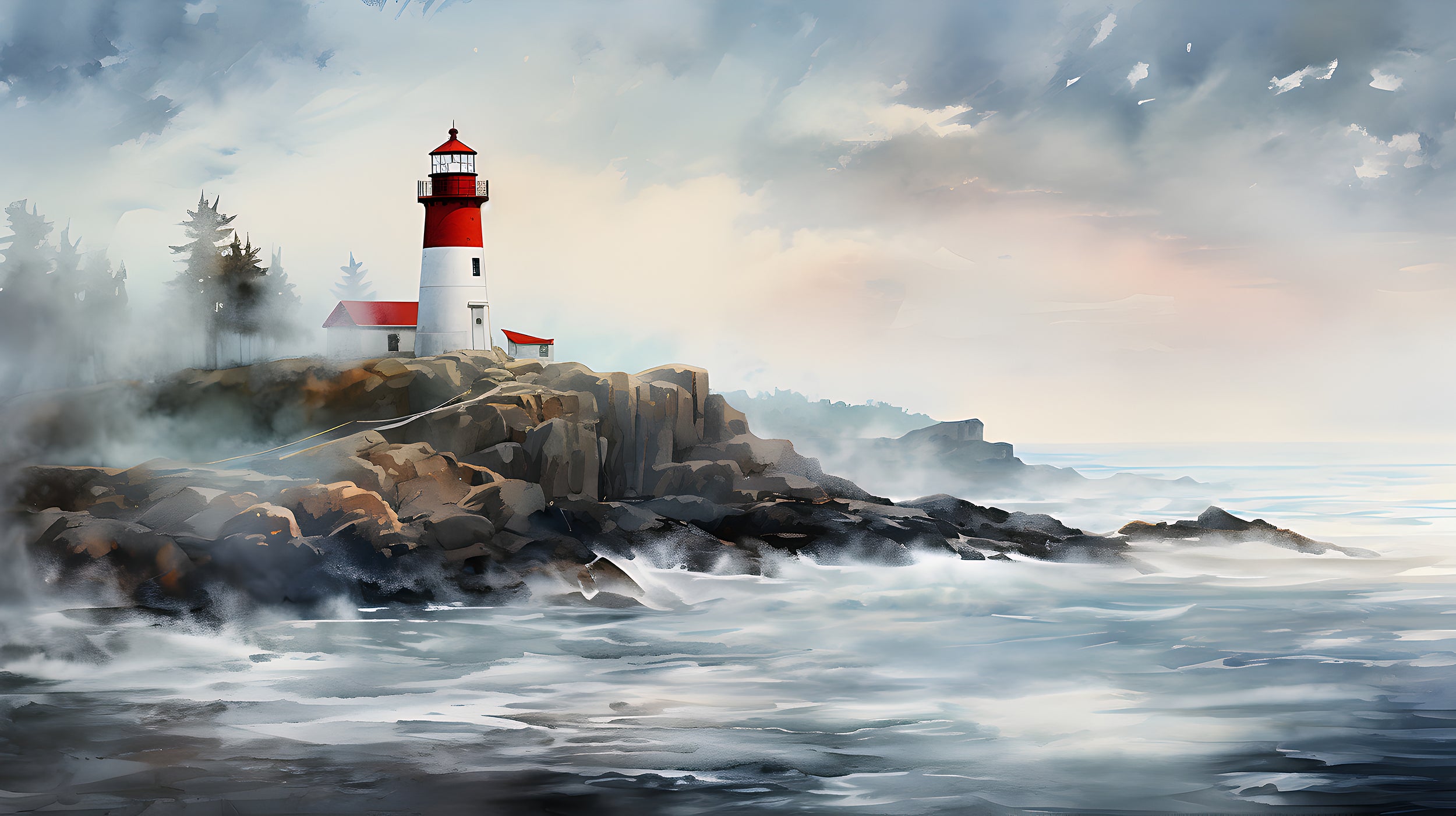 Peel and Stick Seaside Mural for Coastal Vibes