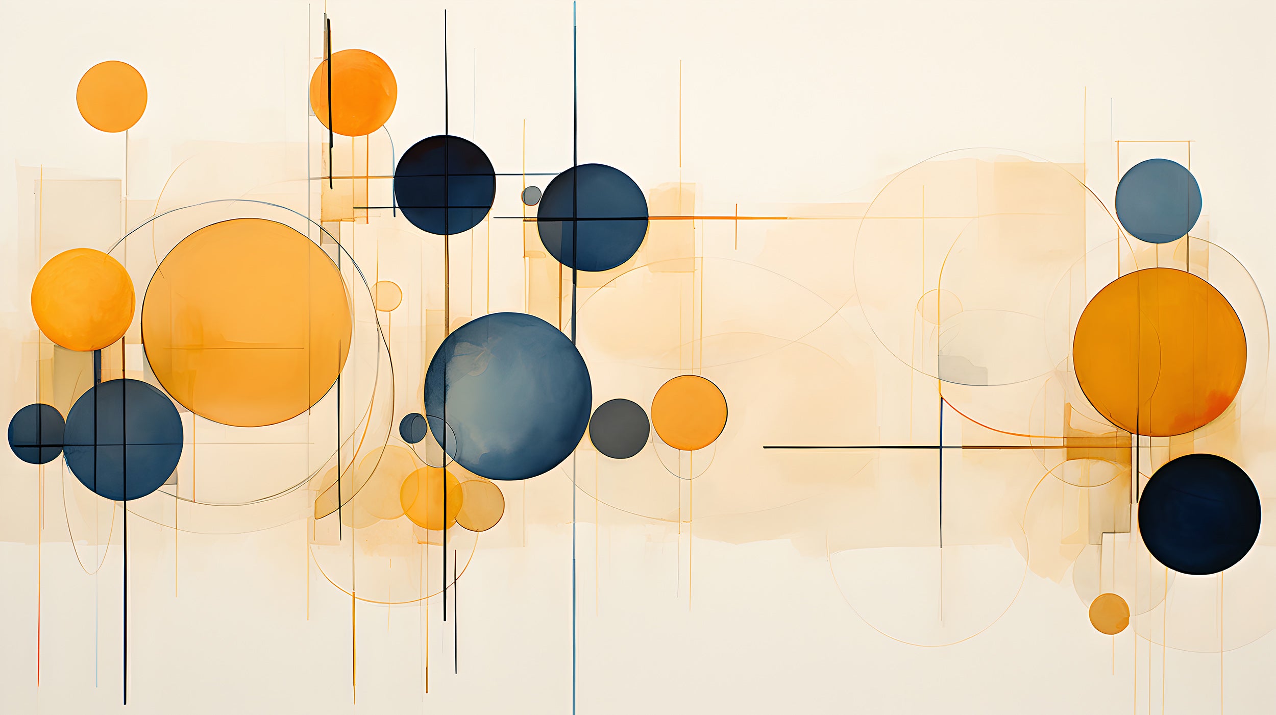 Peel and Stick Abstract Circles Wall Decor