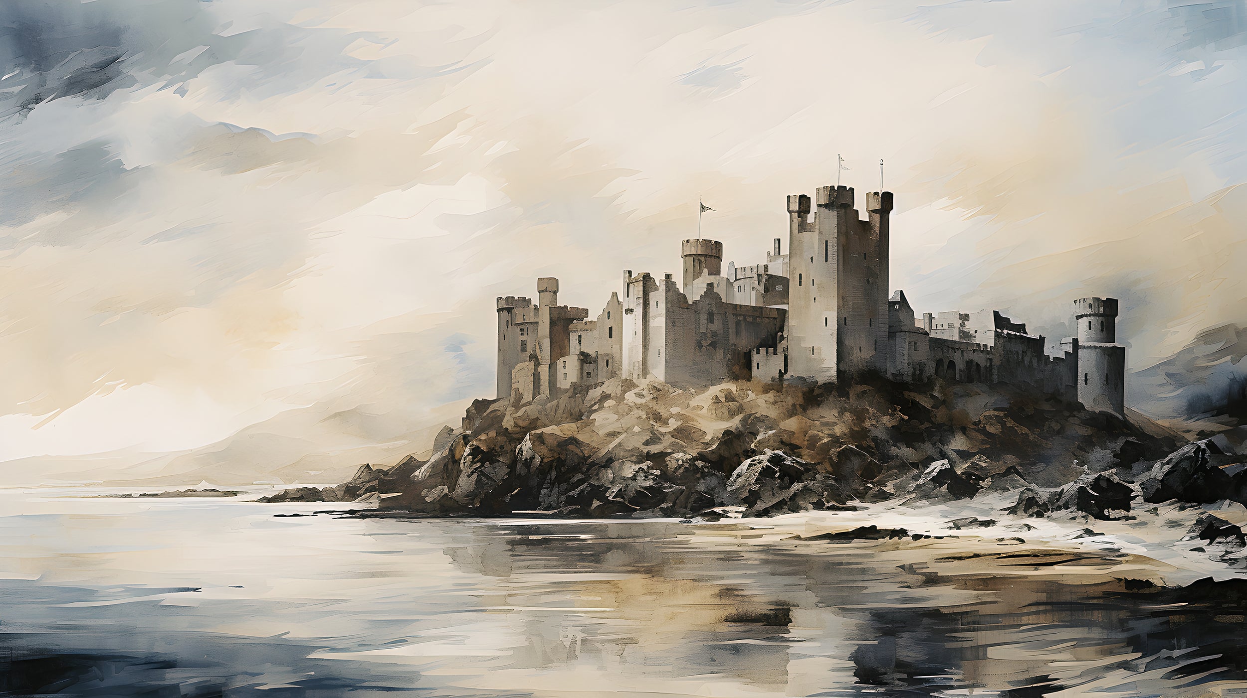 Peel and Stick Ocean View Removable Mural