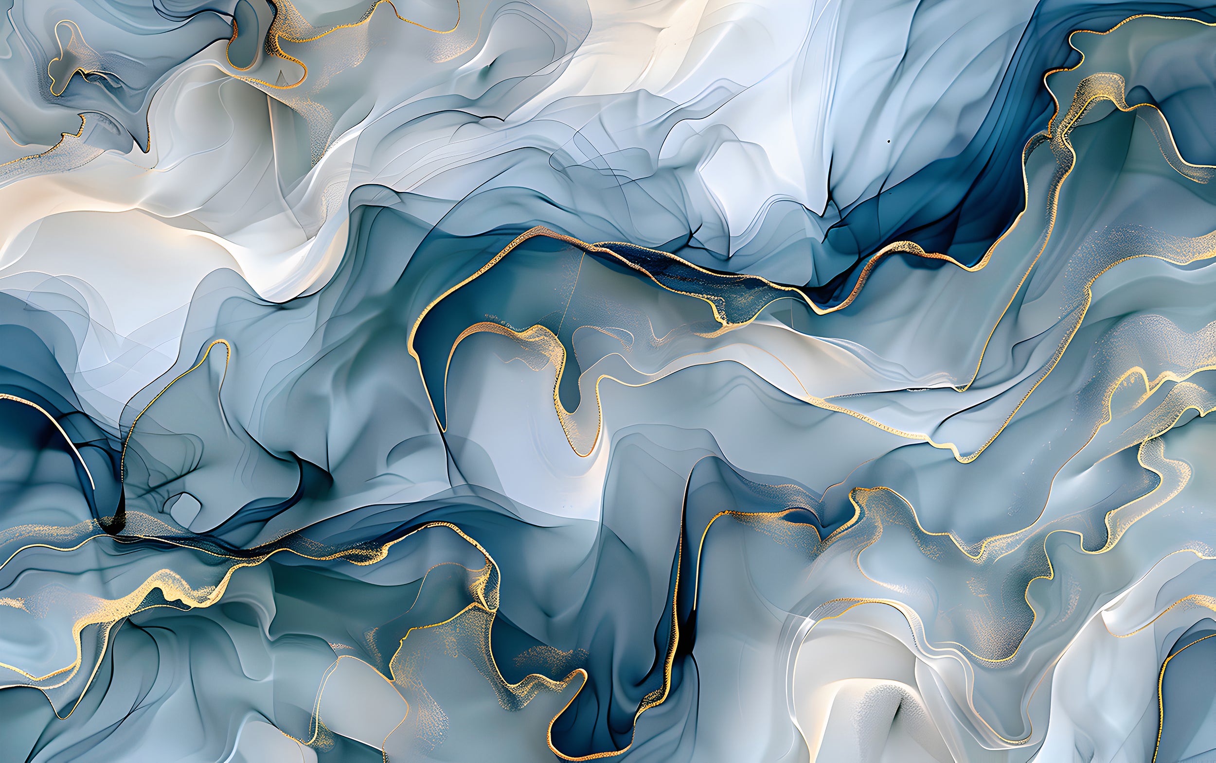 Alcohol Ink Blue Mural, Peel and Stick Abstract Decor, Blue and White Modern Wallpaper, Removable Marble Texture, Unique Watercolor Art