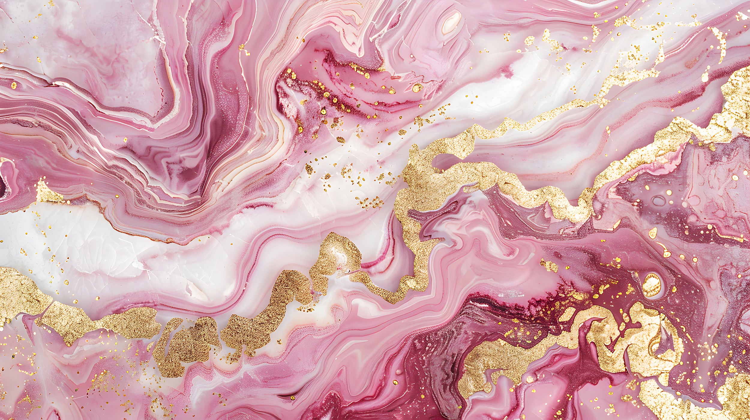 Pink and Gold Alcohol Ink Mural, Peel and Stick Abstract Wallpaper, Removable Modern Marble Texture Wall Decor, Unique Accent Wallpaper