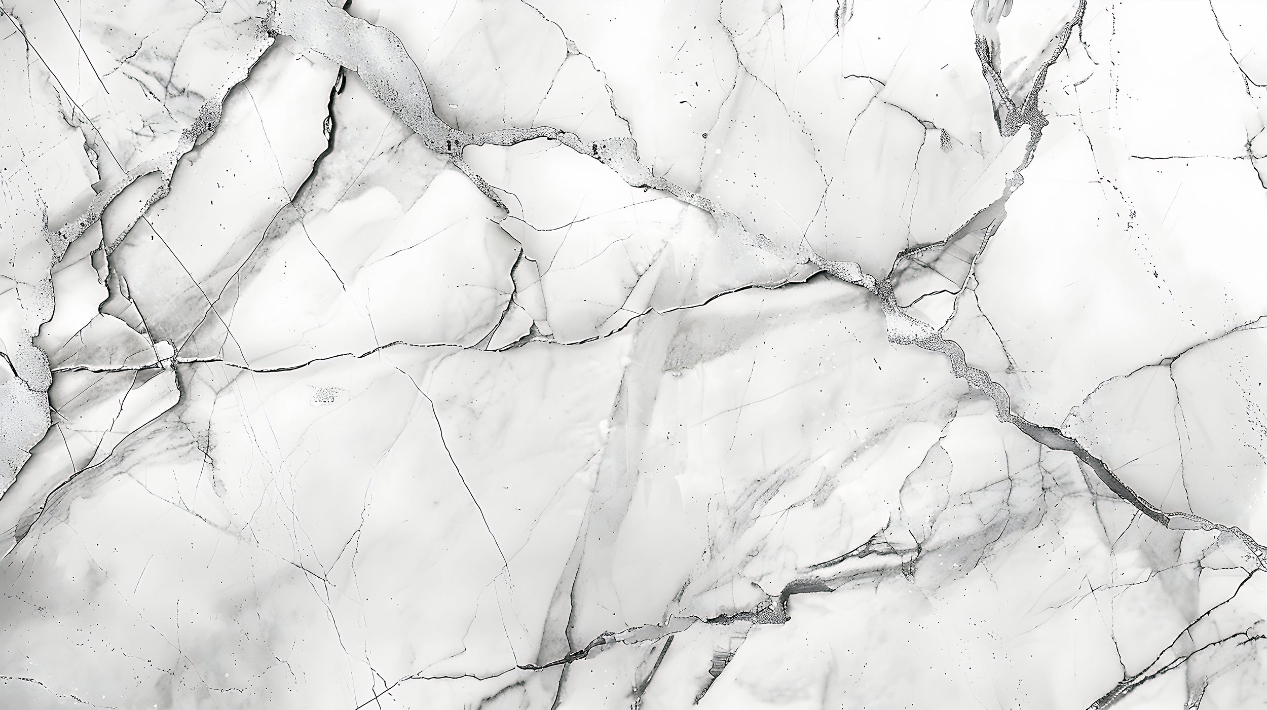 White and Grey Marble Wallpaper, Self-adhesive Natural Marble Wall Mural, Removable Modern Stone Texture Wall Decal, Luxury Decor