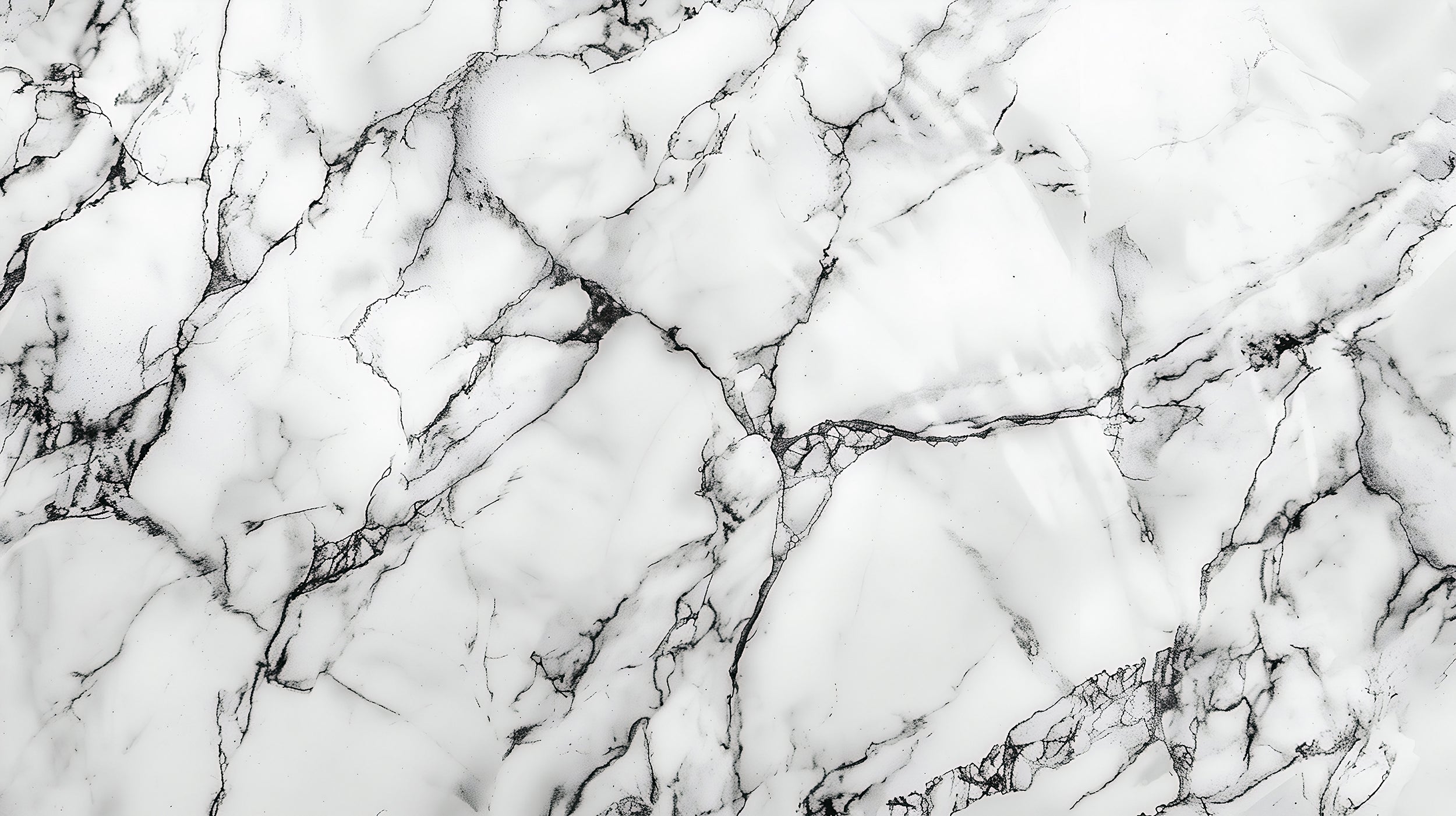 Black&White Marble Mural, Self-adhesive Natural Marble Wallpaper, Stone Texture Mural, Removable White Marble with Black Lines Decor