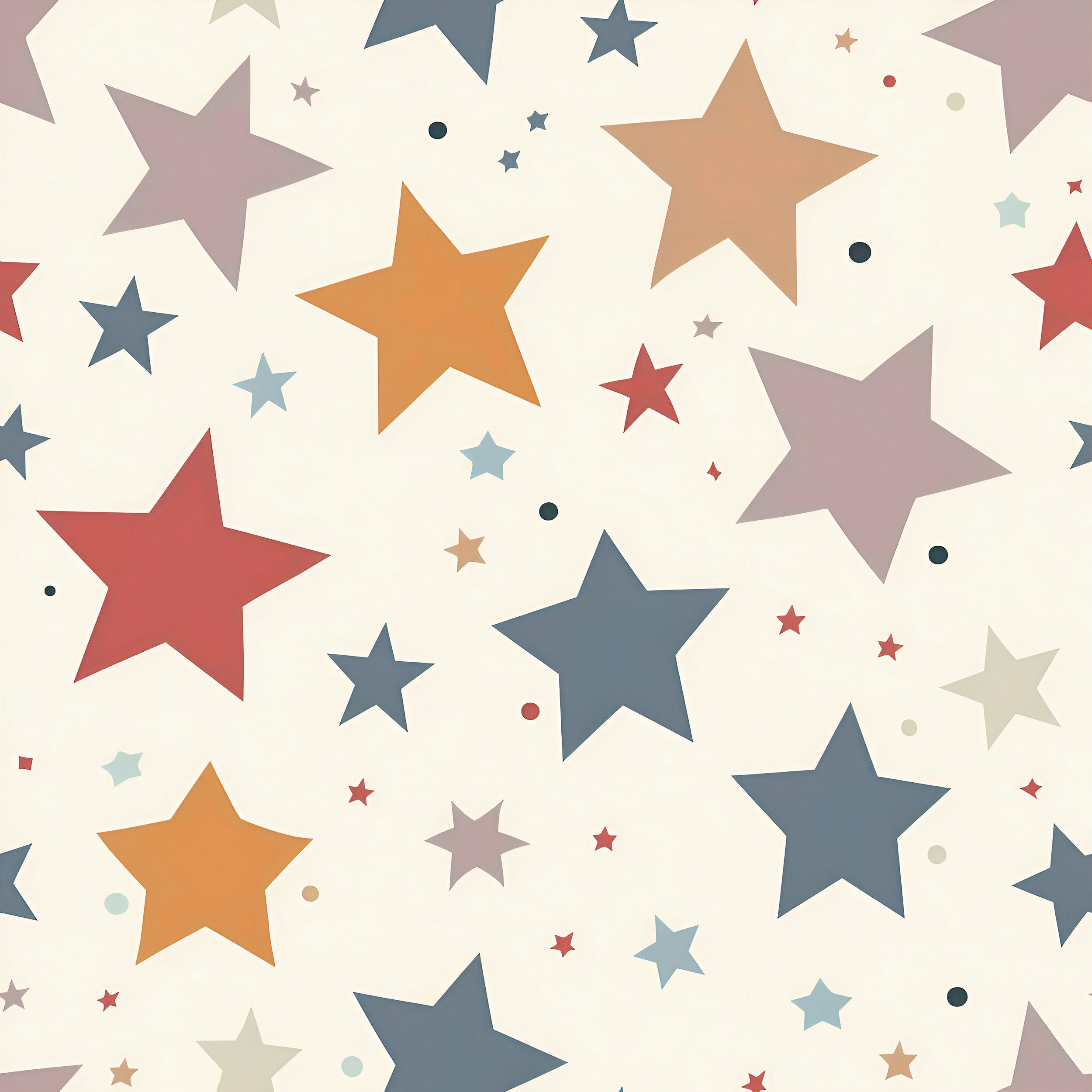 Minimalistic Starry Wallpaper, Stars Wallpaper, Peel and Stick Kids Accent Wall Decor, Removable Star Design Wallpaper, PVC-free