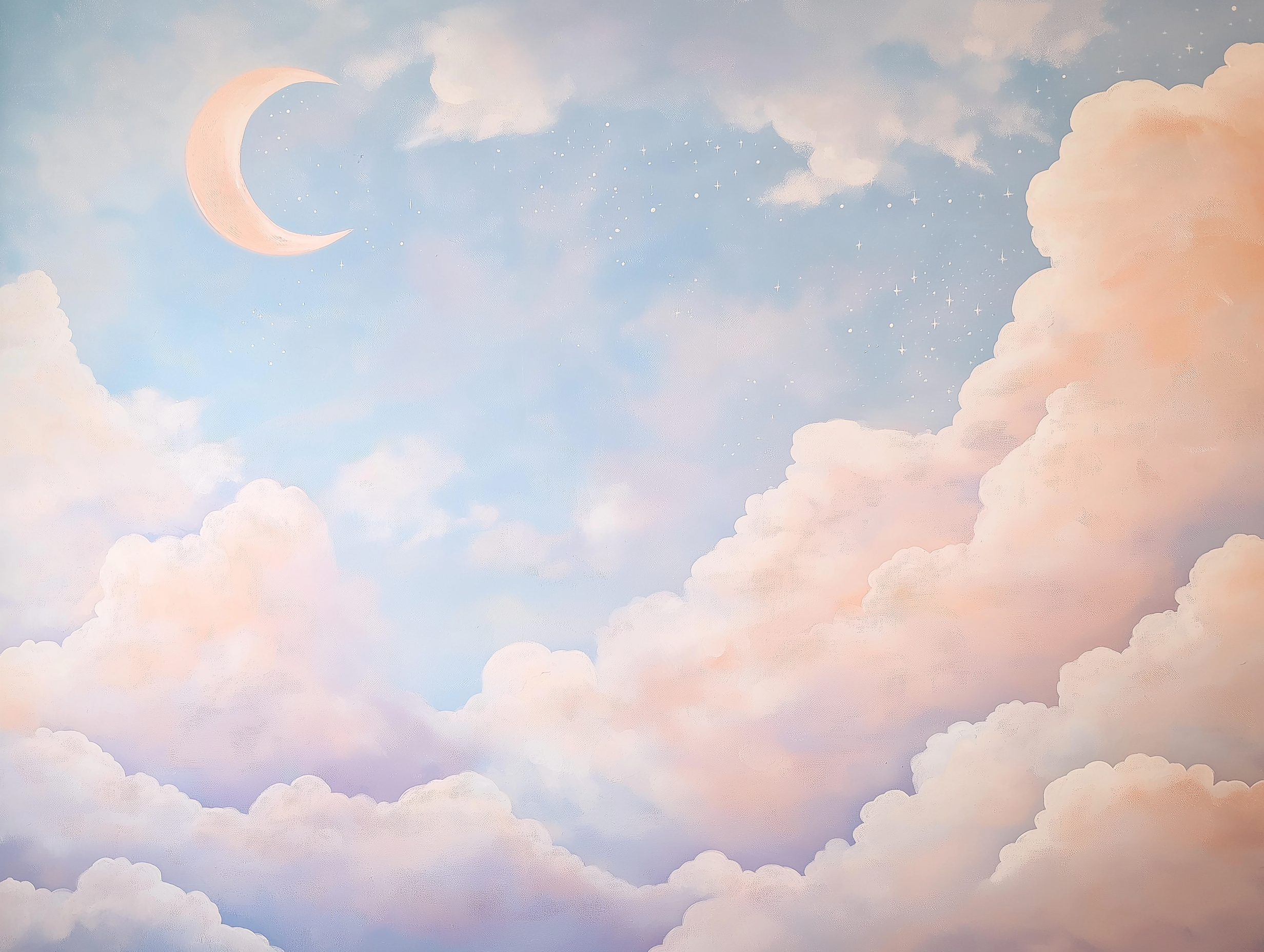 Dreamy Pastel Sky Wallpaper for Nursery, Kids Room, or Home Decor – Cozy and Calming Aesthetic