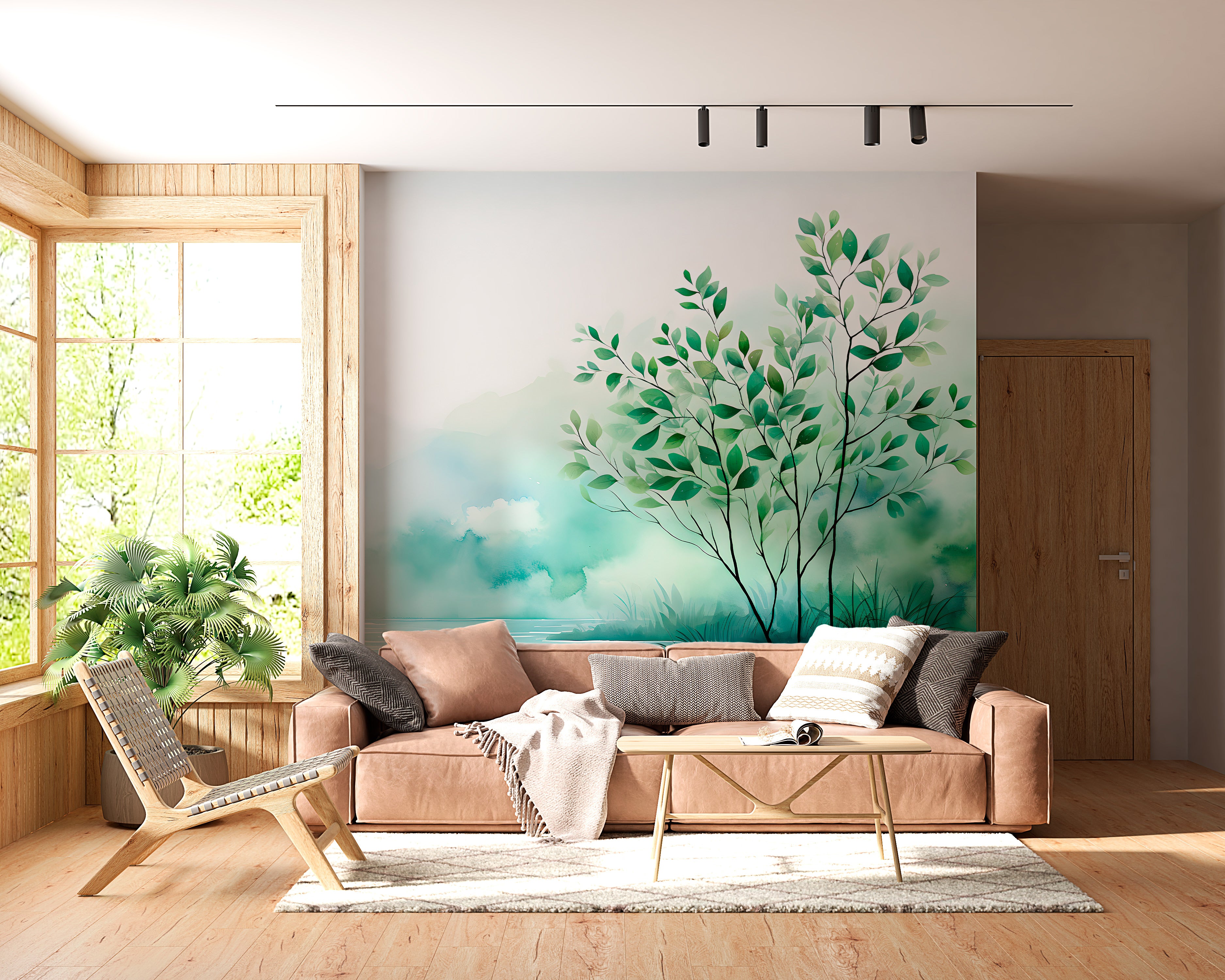 Removable Minimalist Art: Peel and Stick Tree Branch