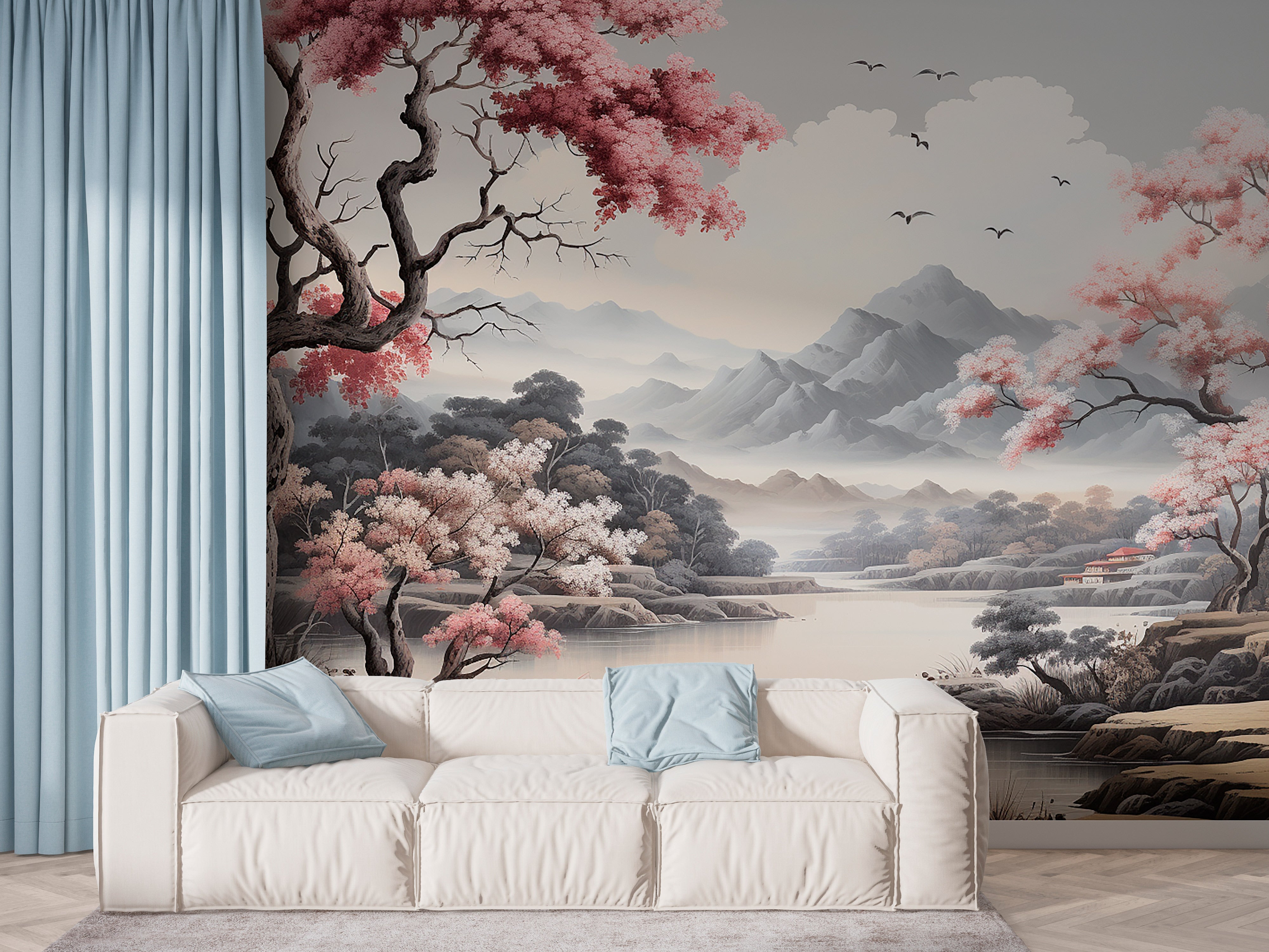 Traditional Japanese Art Mural