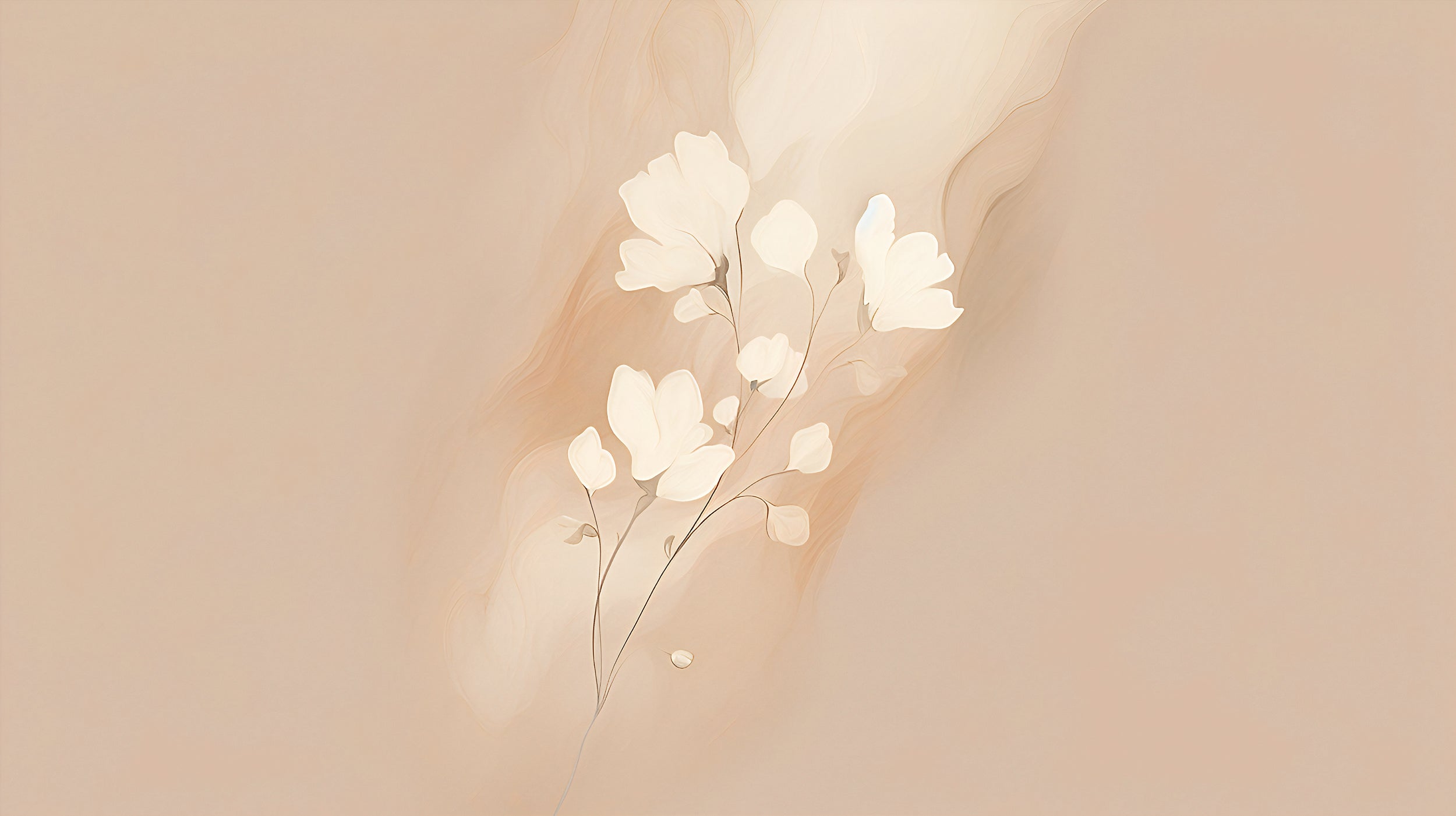 Neutral Tone Botanical Wallpaper