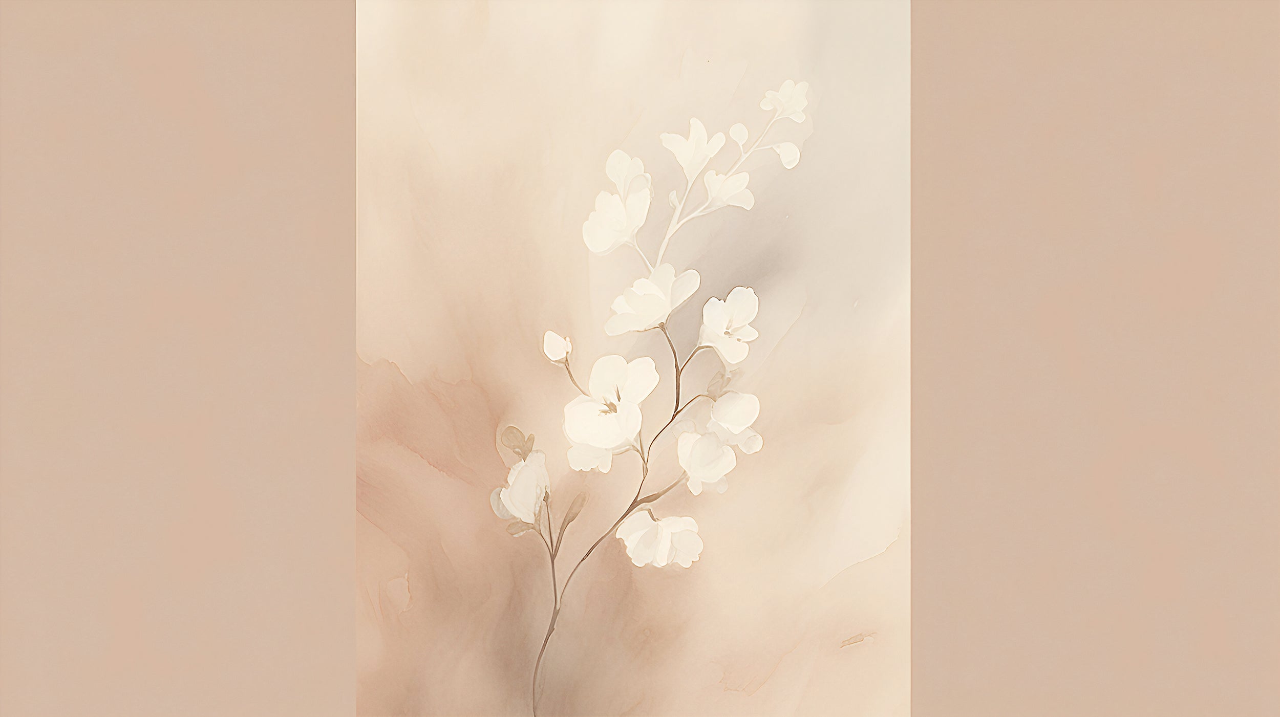 Minimalist Floral Mural for Modern Homes