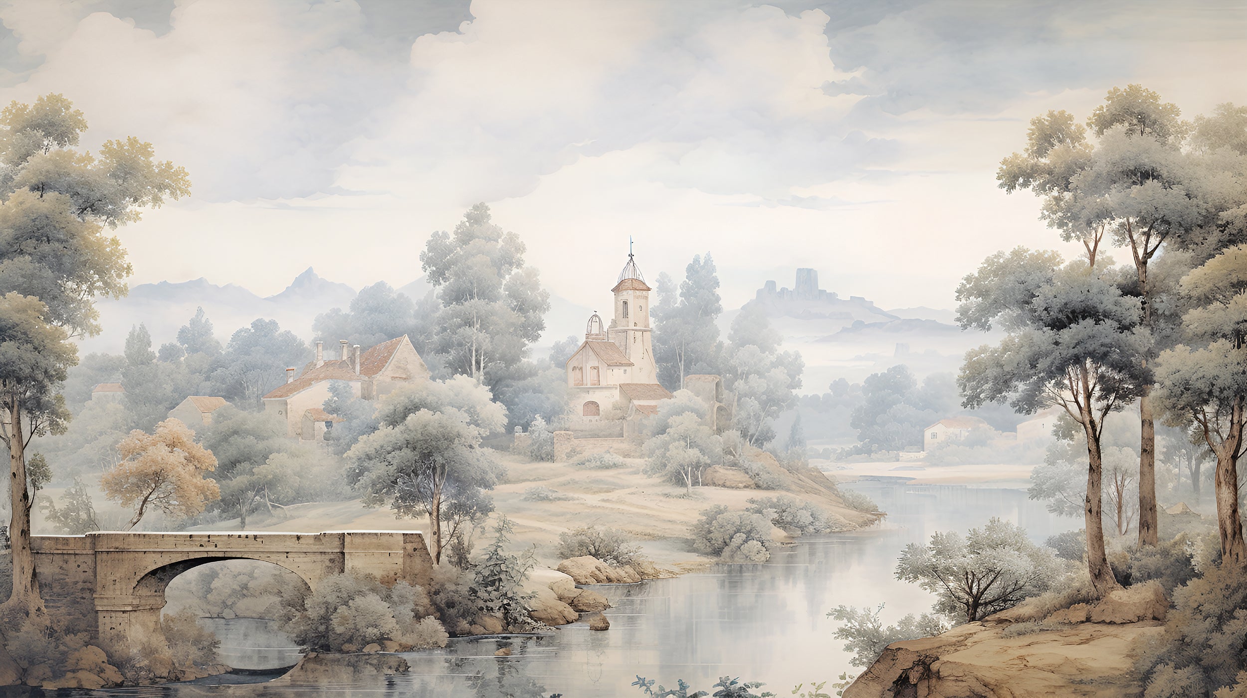 Classic Forest Wallpaper with Vintage Charm