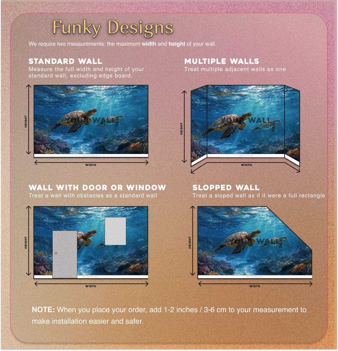 underwater sea turtle art for living room