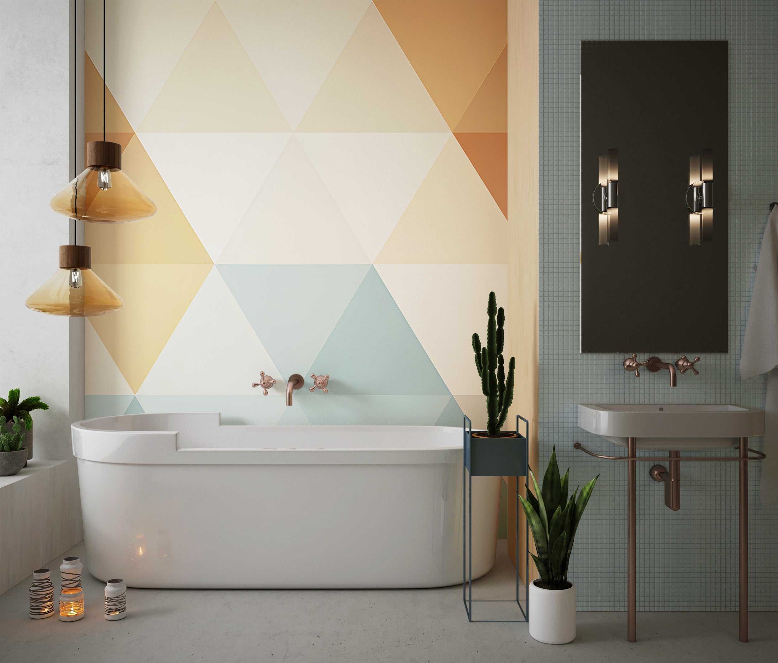 Peel and Stick Large Triangle Mural