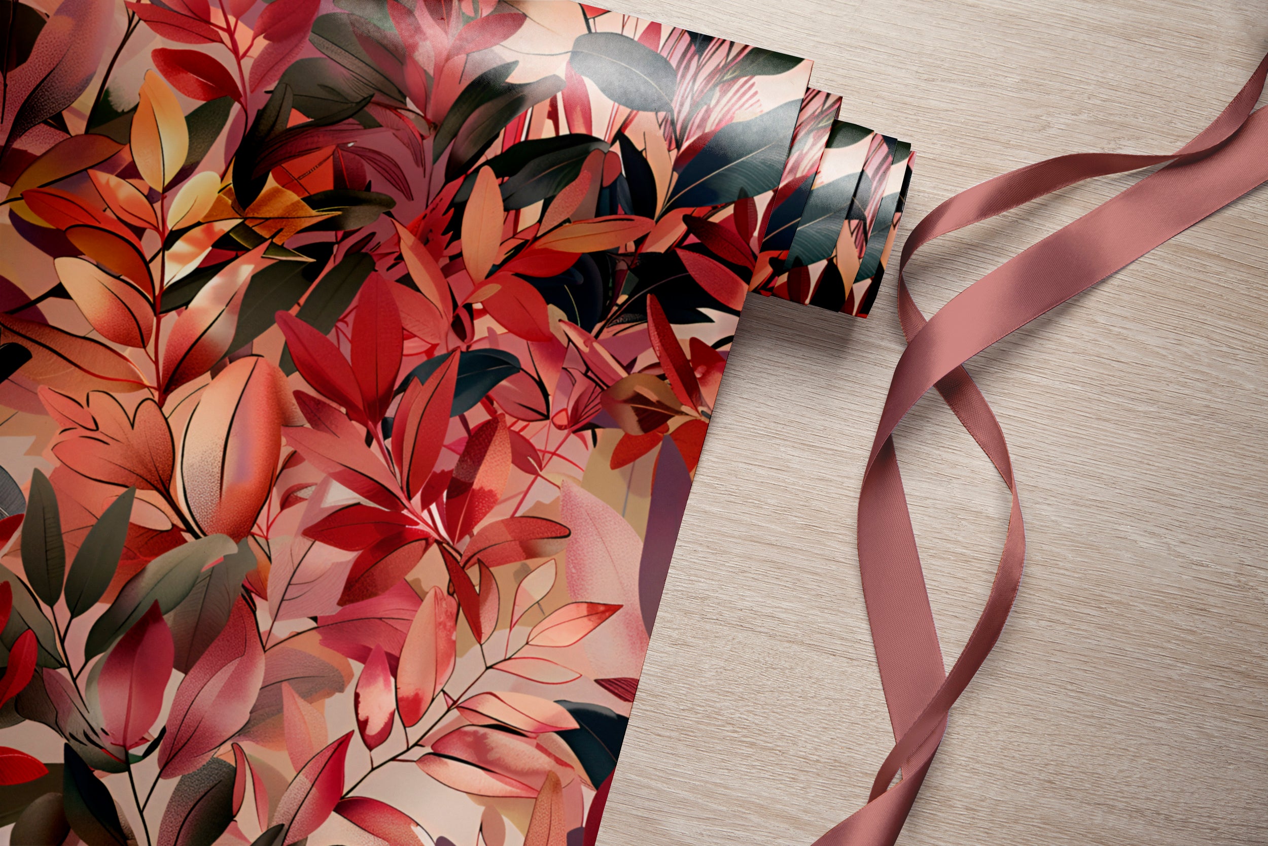 Black and red leaf wallpaper Autumn leaves peel and stick wallpaper