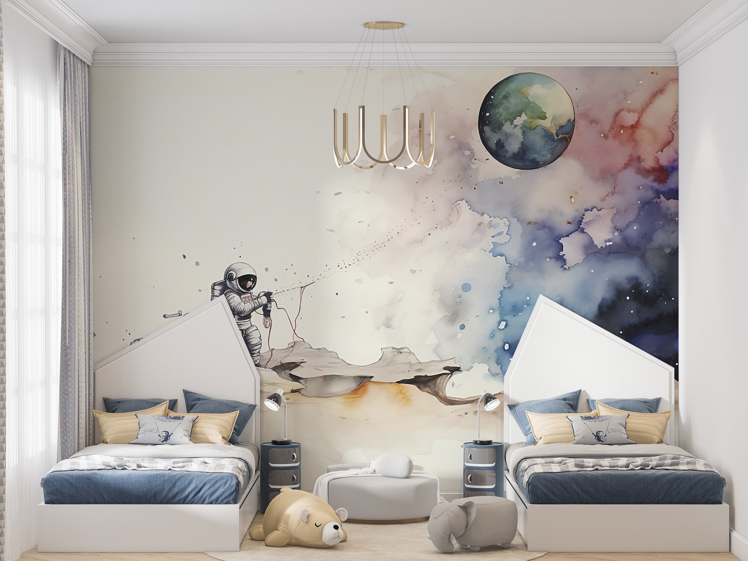 Peel and Stick Kids Room Accent Wall Art