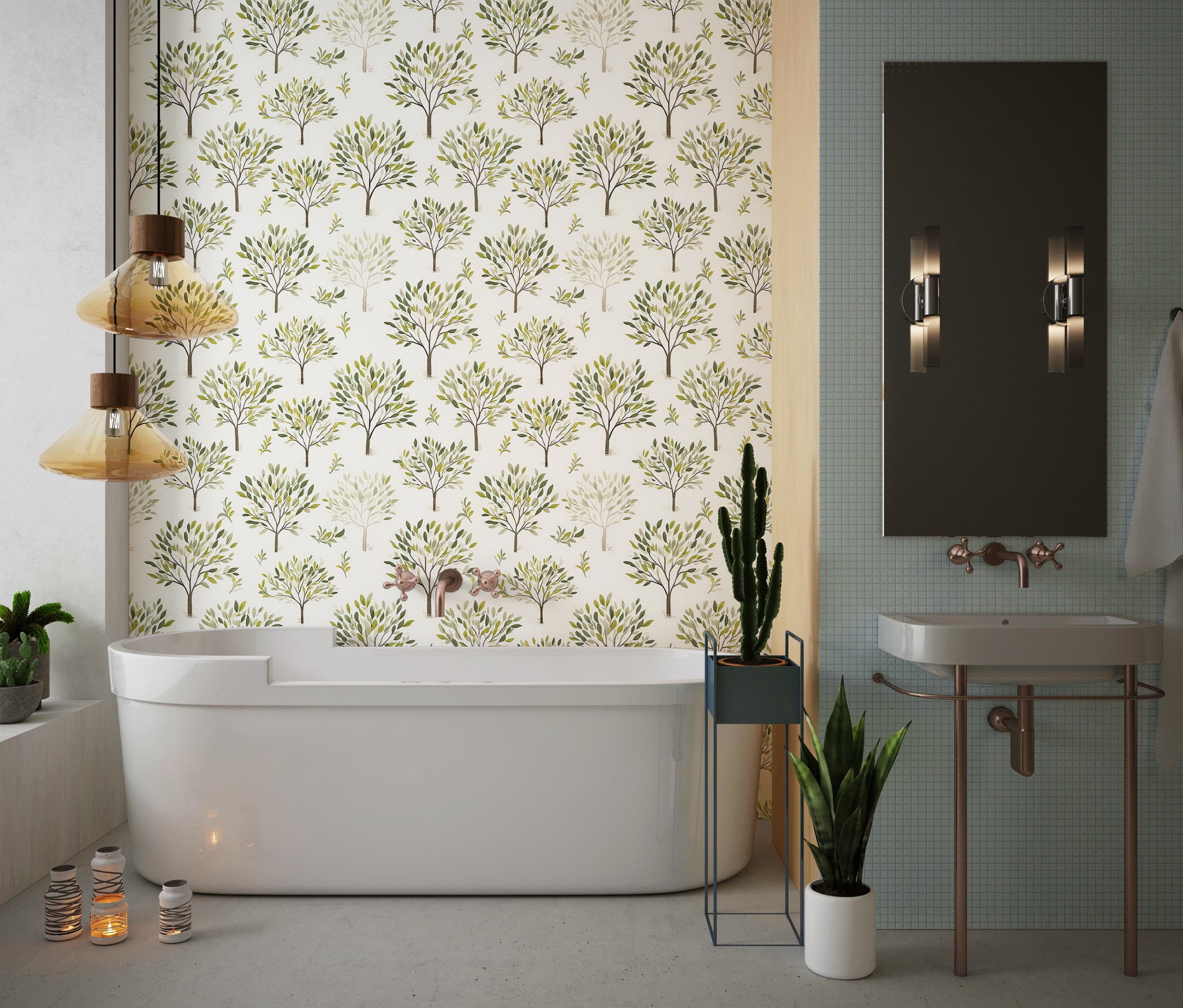 Classic Olive-Themed Wall Decor Detail Enhancing Ambiance