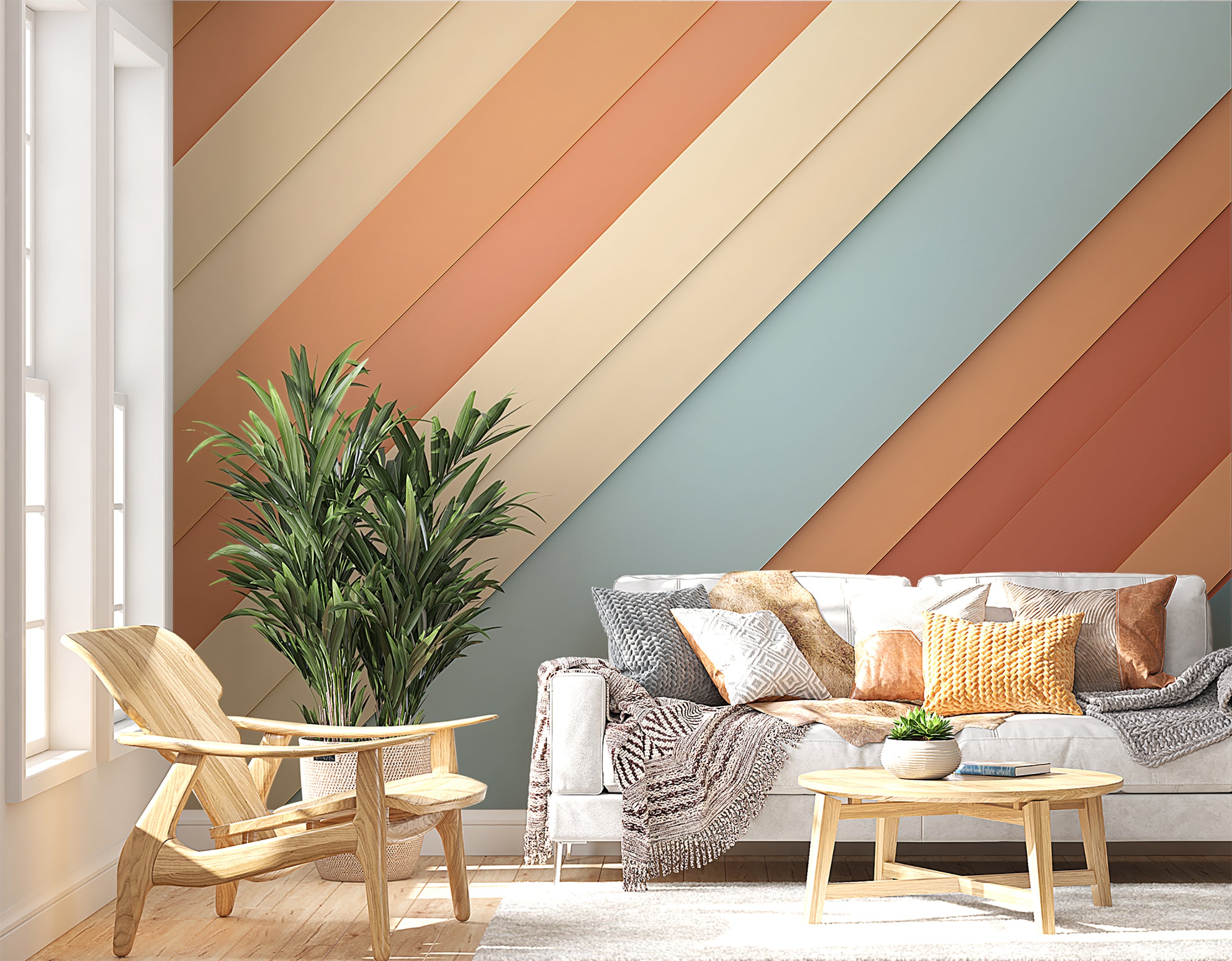 Transform Your Room with Bold Geometric Wallpaper