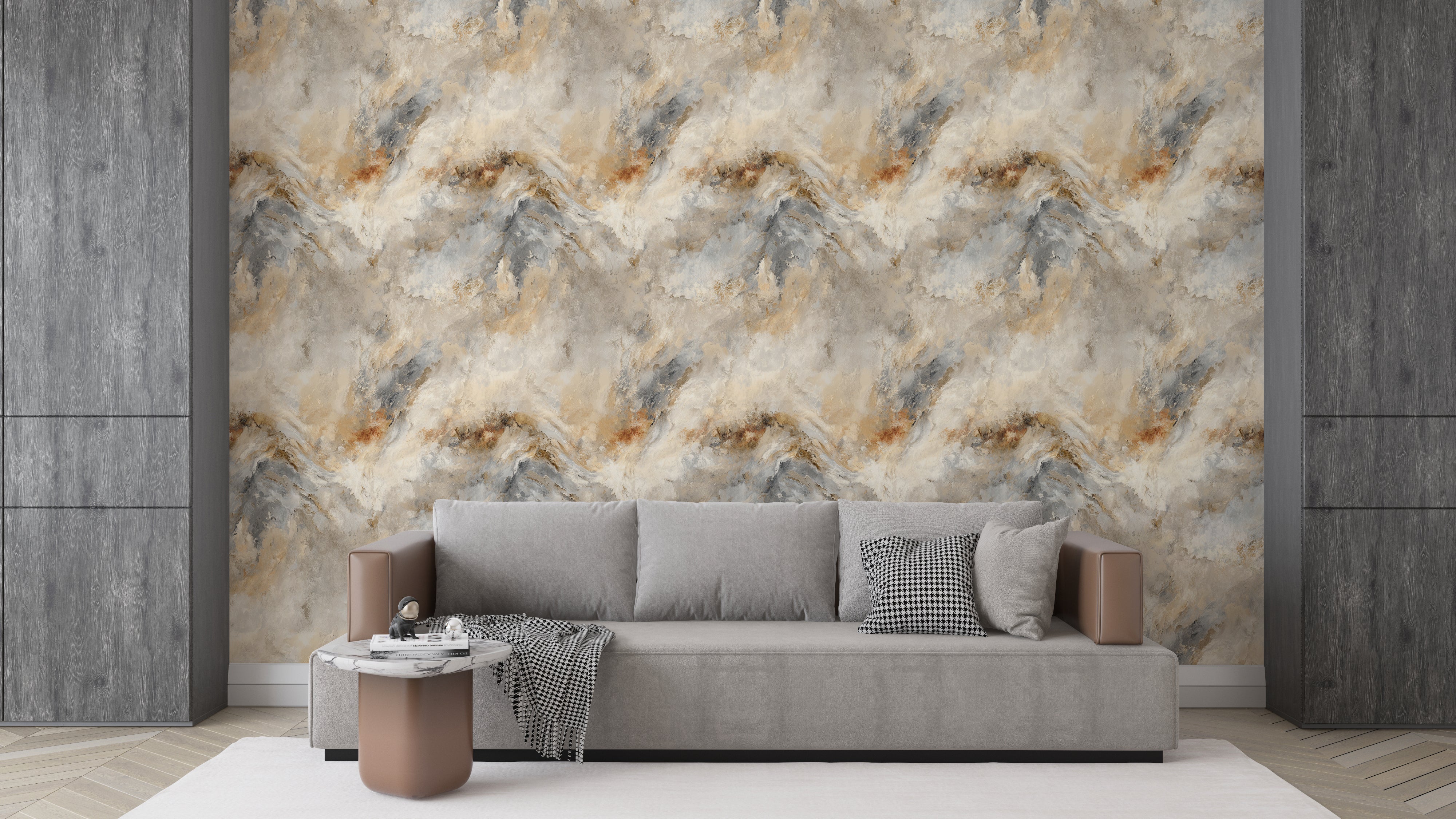 beige and grey wall design
abstract marble wall art