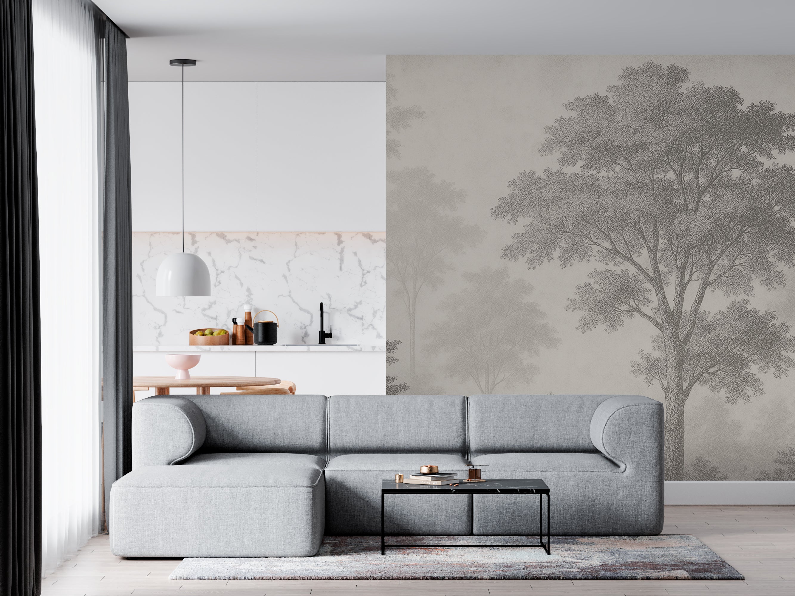 Elegant Vintage Forest Wallpaper β Nature Wall Art for Home Decor