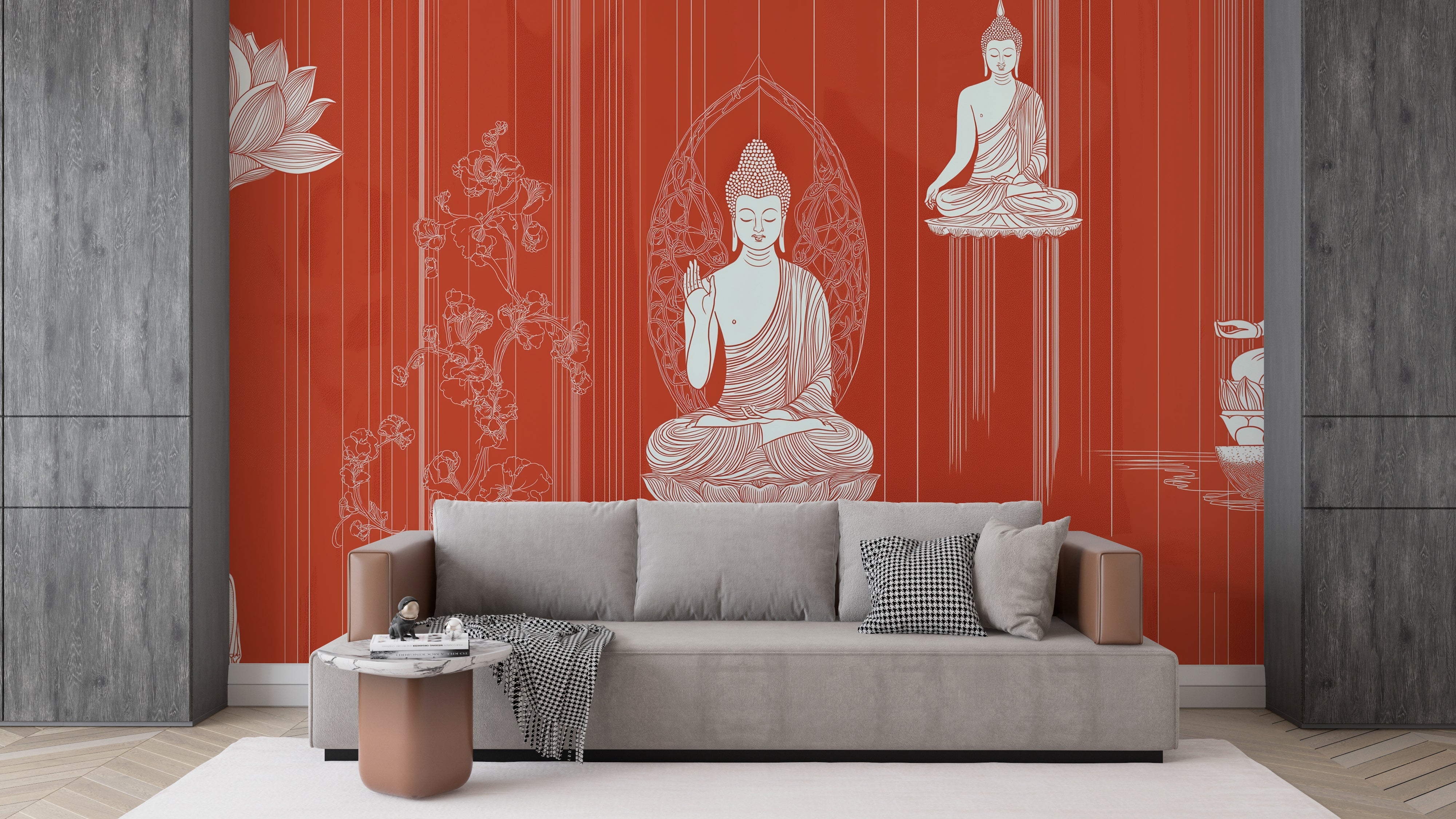 Bohemian Meditation-Inspired Wallpaper for Serene Spaces