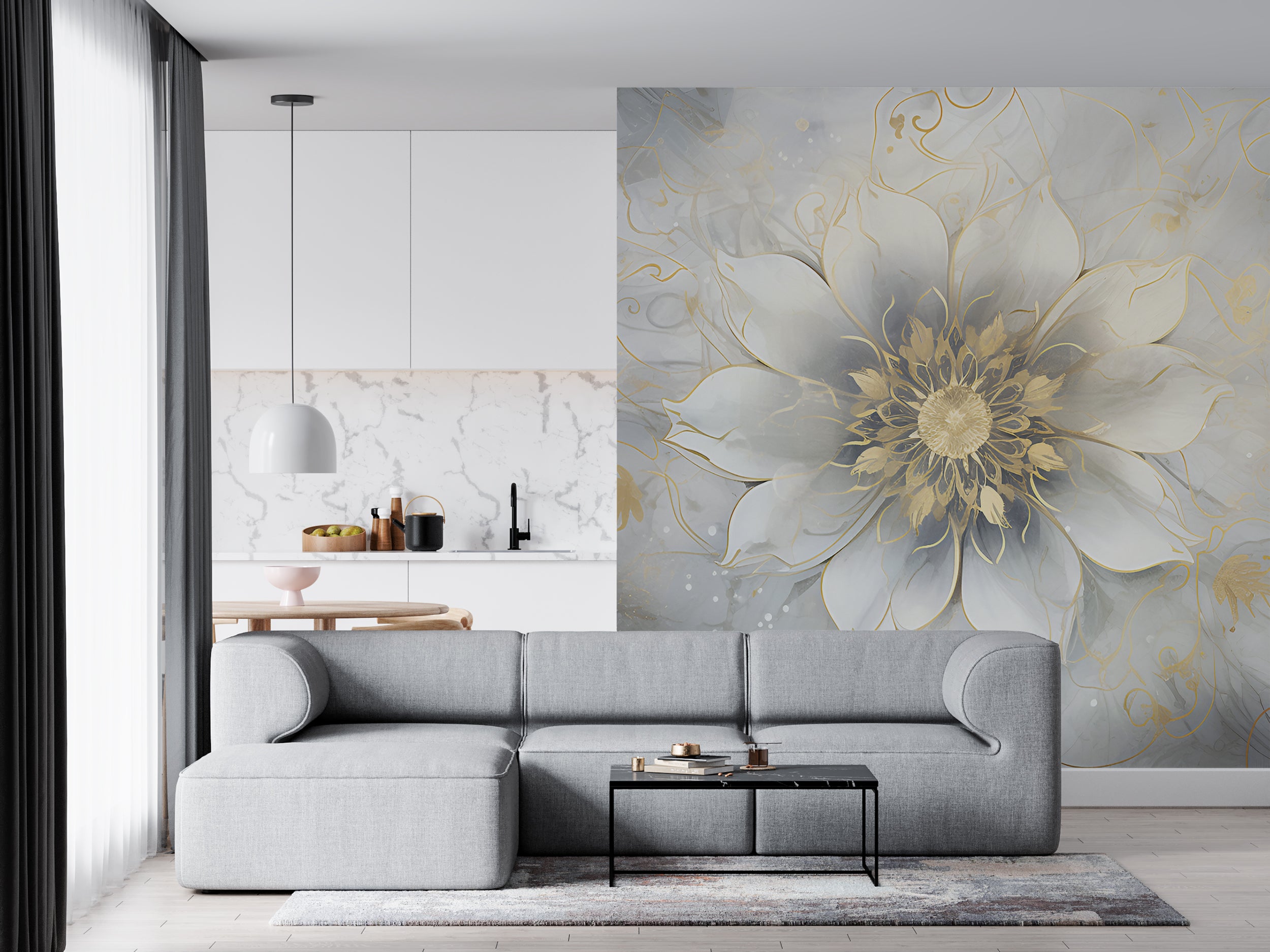 Contemporary Mandala Lotus Wall Decor