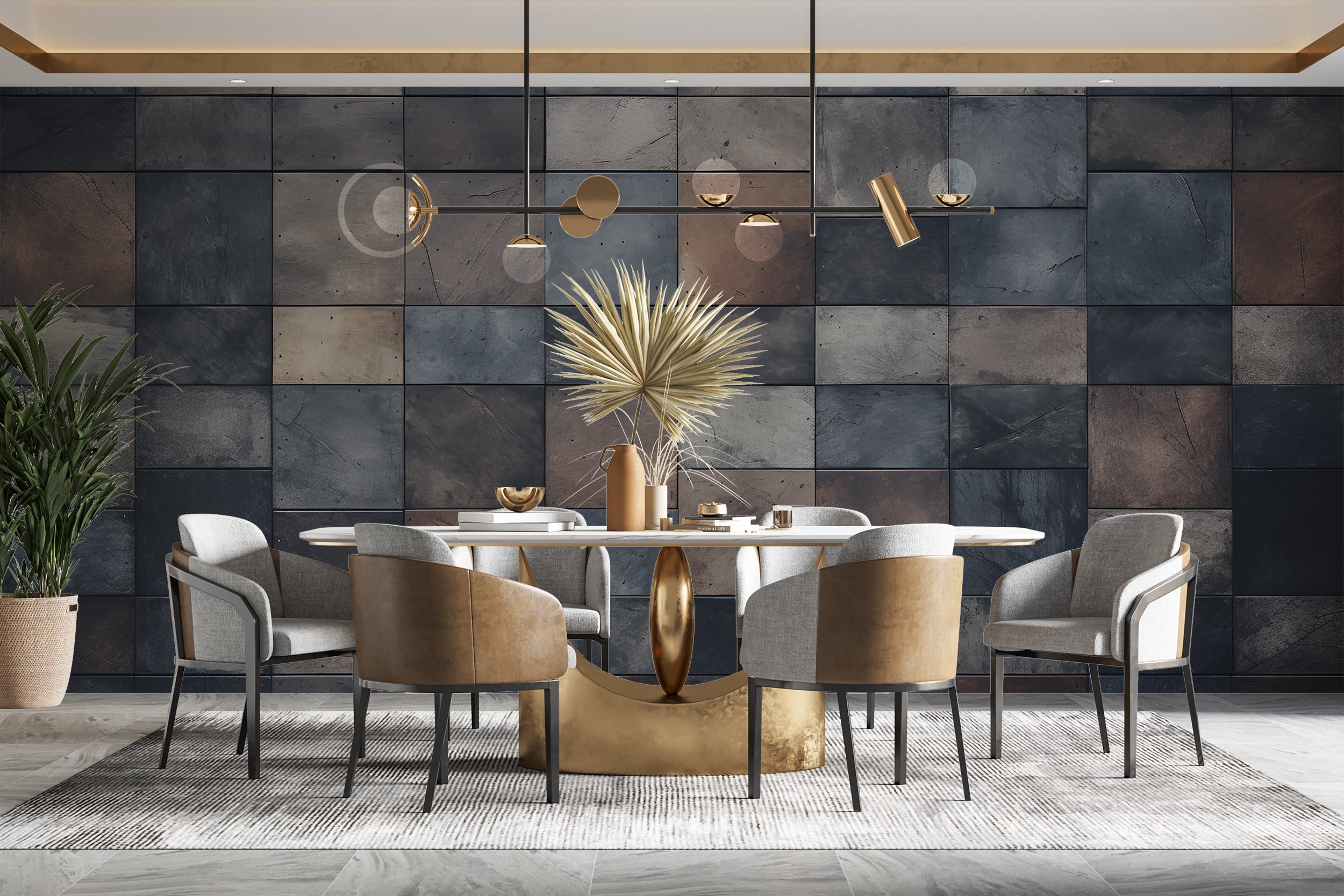 Industrial Chic Peel and Stick Tile Wallpaper