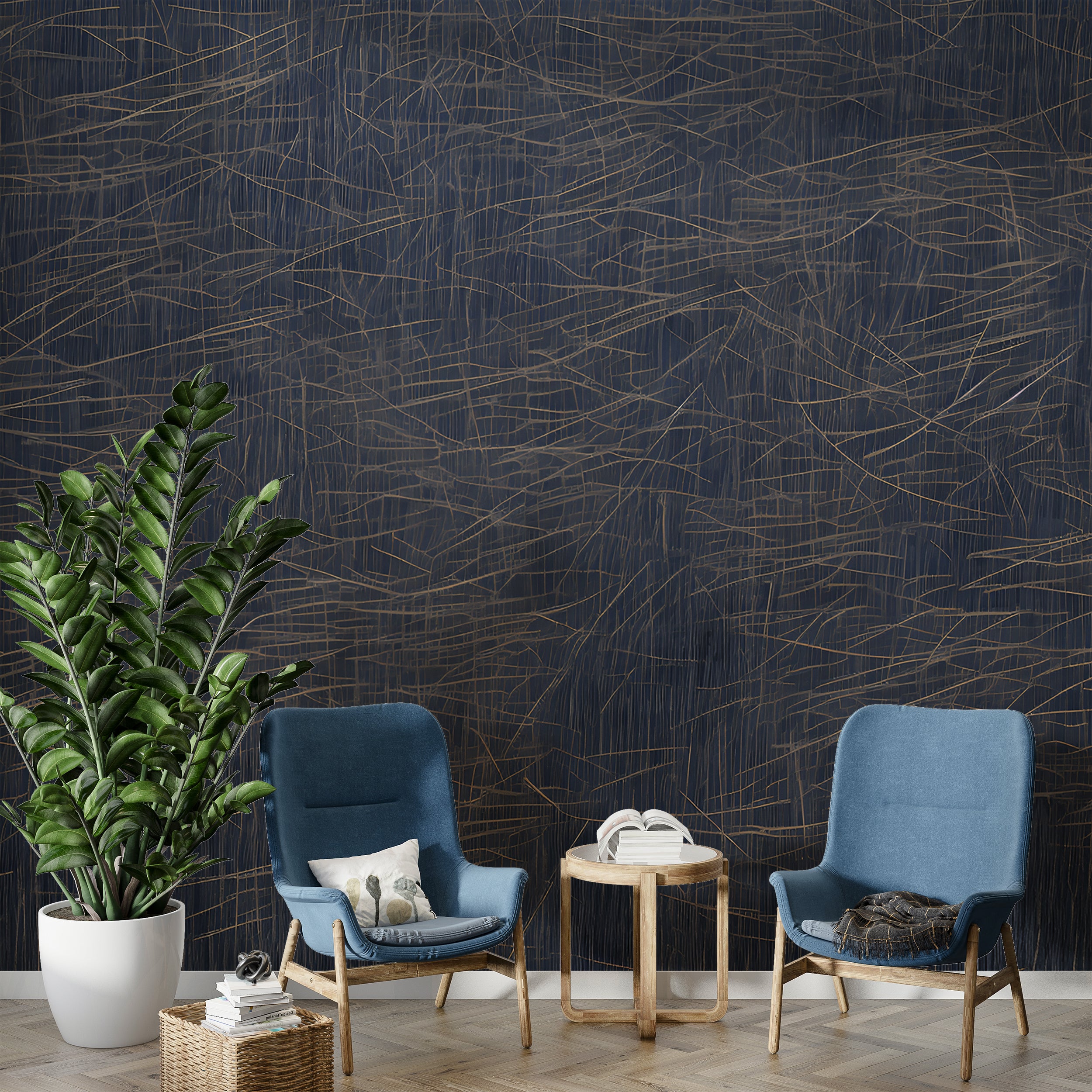 Stylish Self-Adhesive Dark Wall Covering