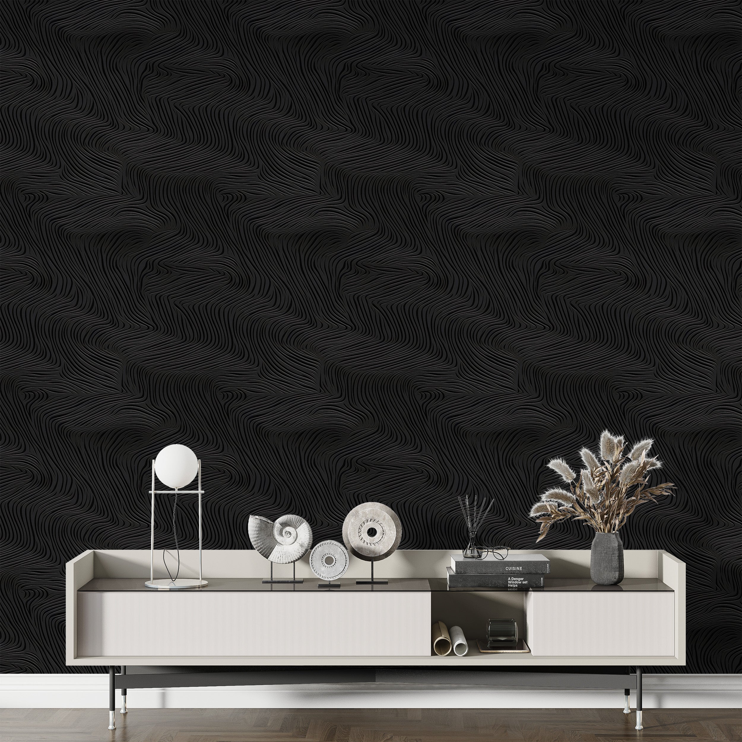 Removable Dark Wall Decal Adding Sophistication