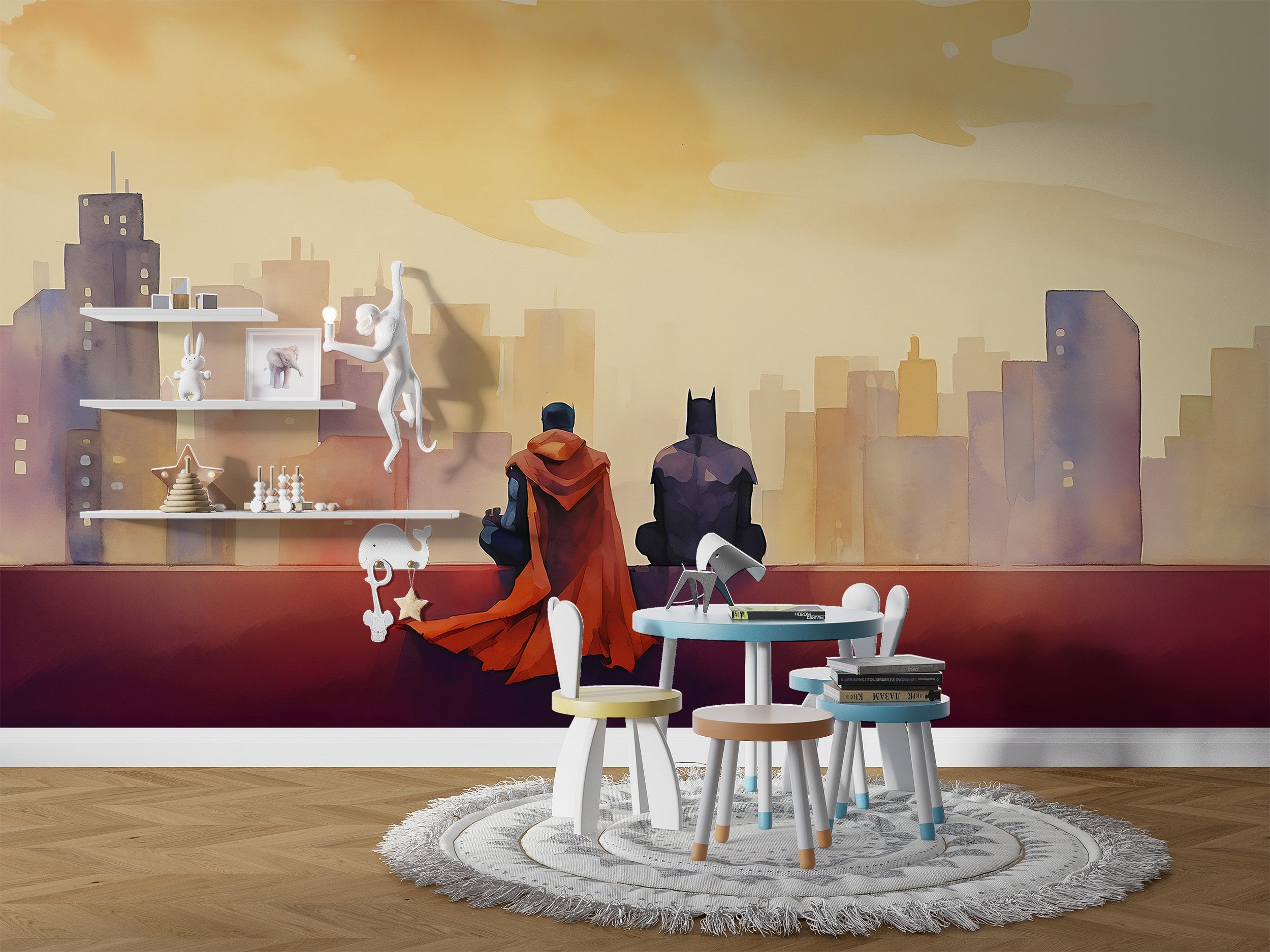 Effortless Application of Superhero Wall Art