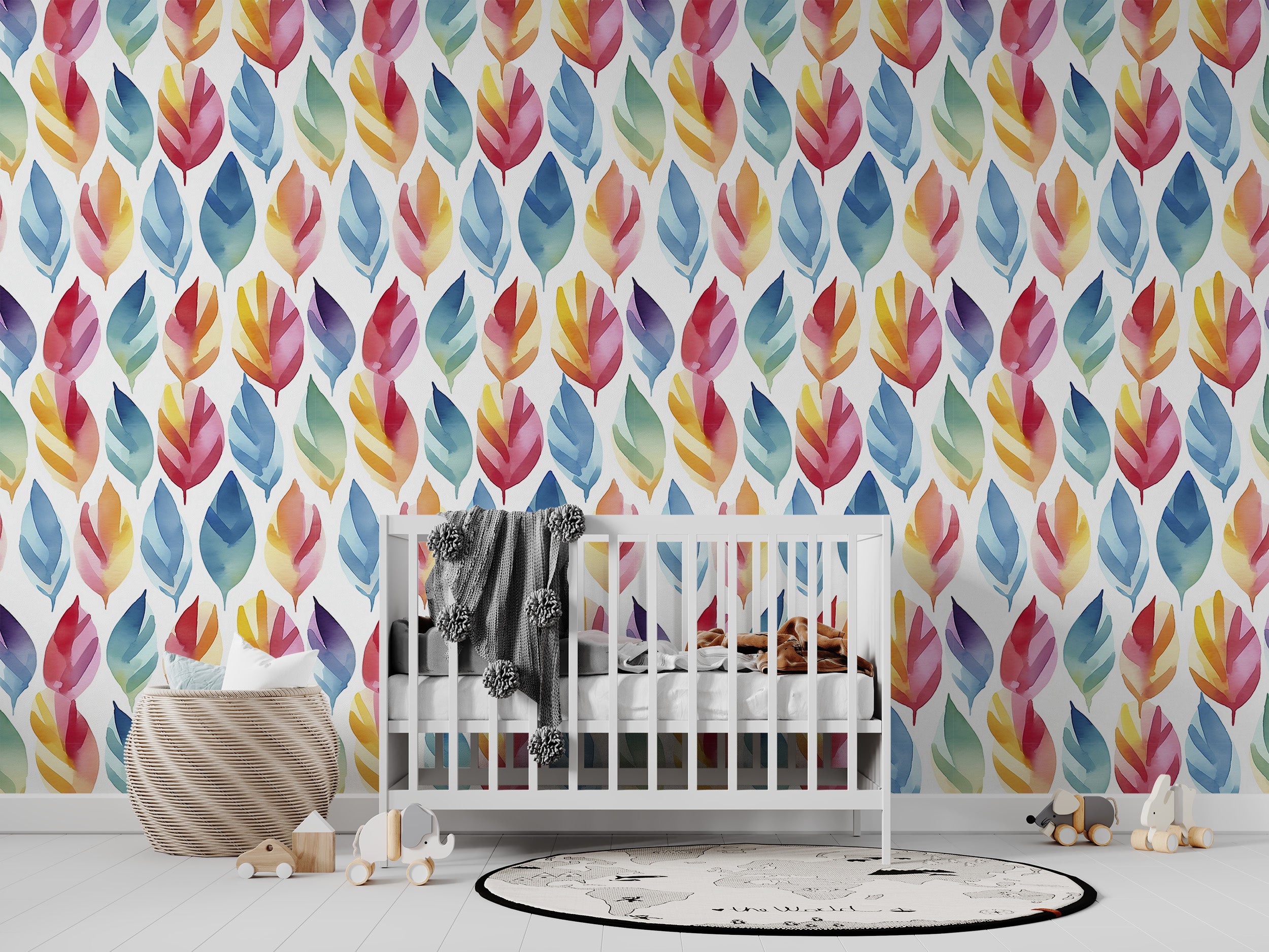 Kids Room Makeover with Floral Peel and Stick Design