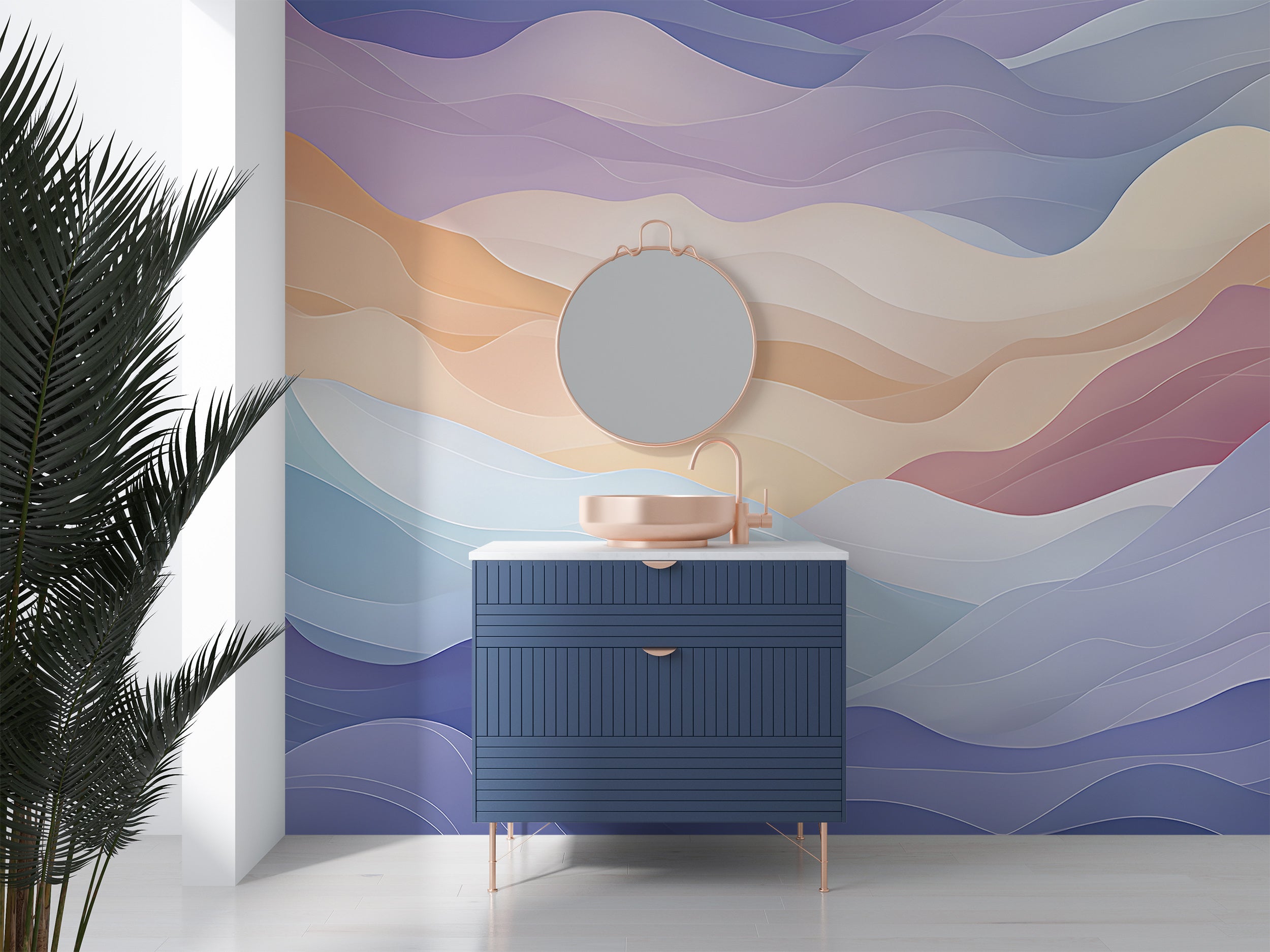 Vivid Watercolor Nursery Wallpaper