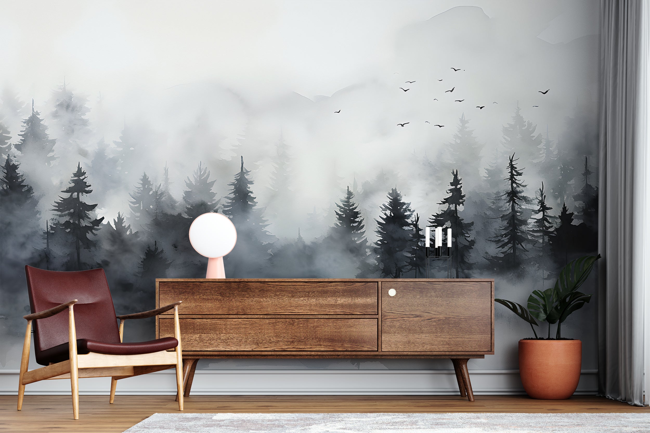 Gothic Black Trees Wall Decal