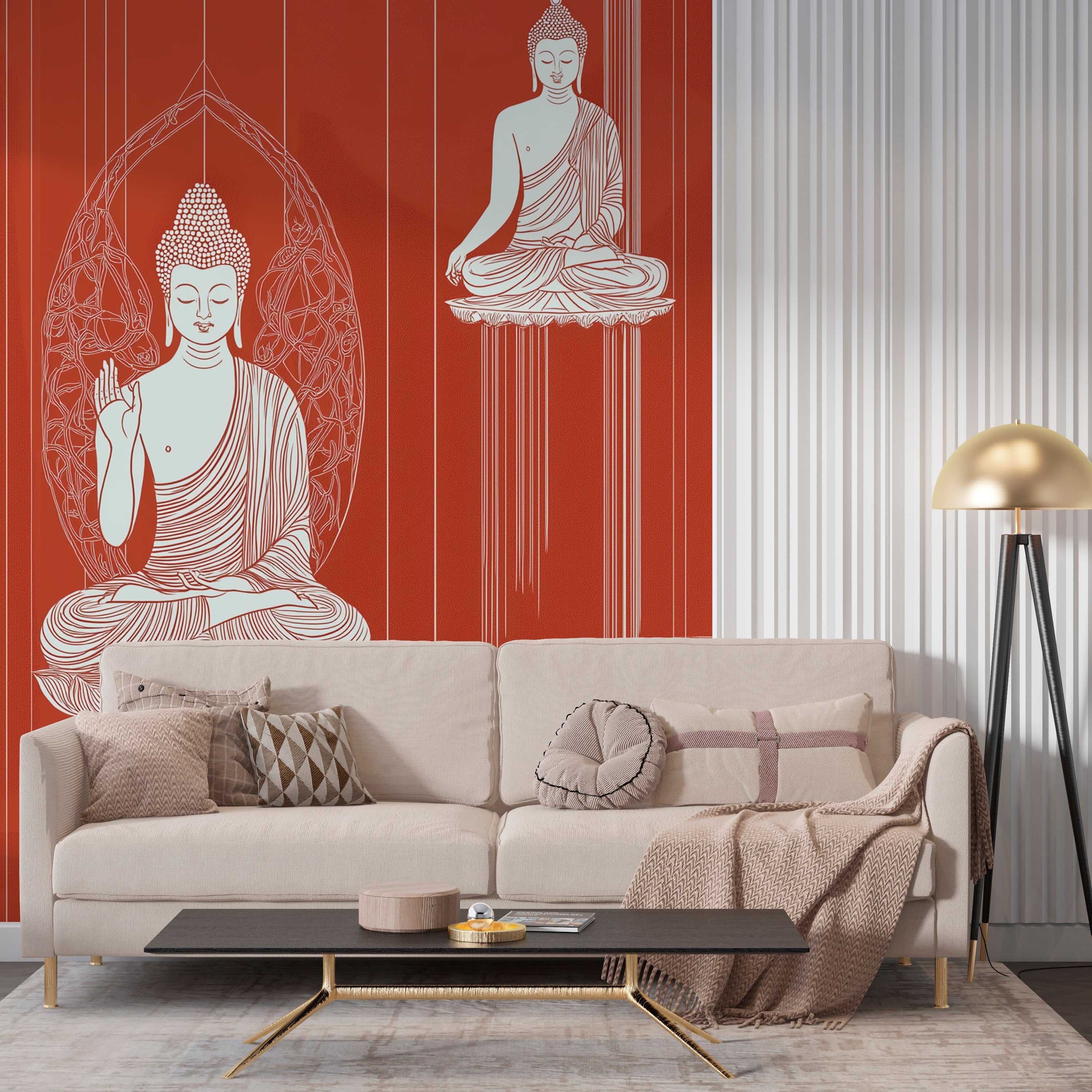 Bohemian Meditation-Inspired Wallpaper for Serene Spaces
