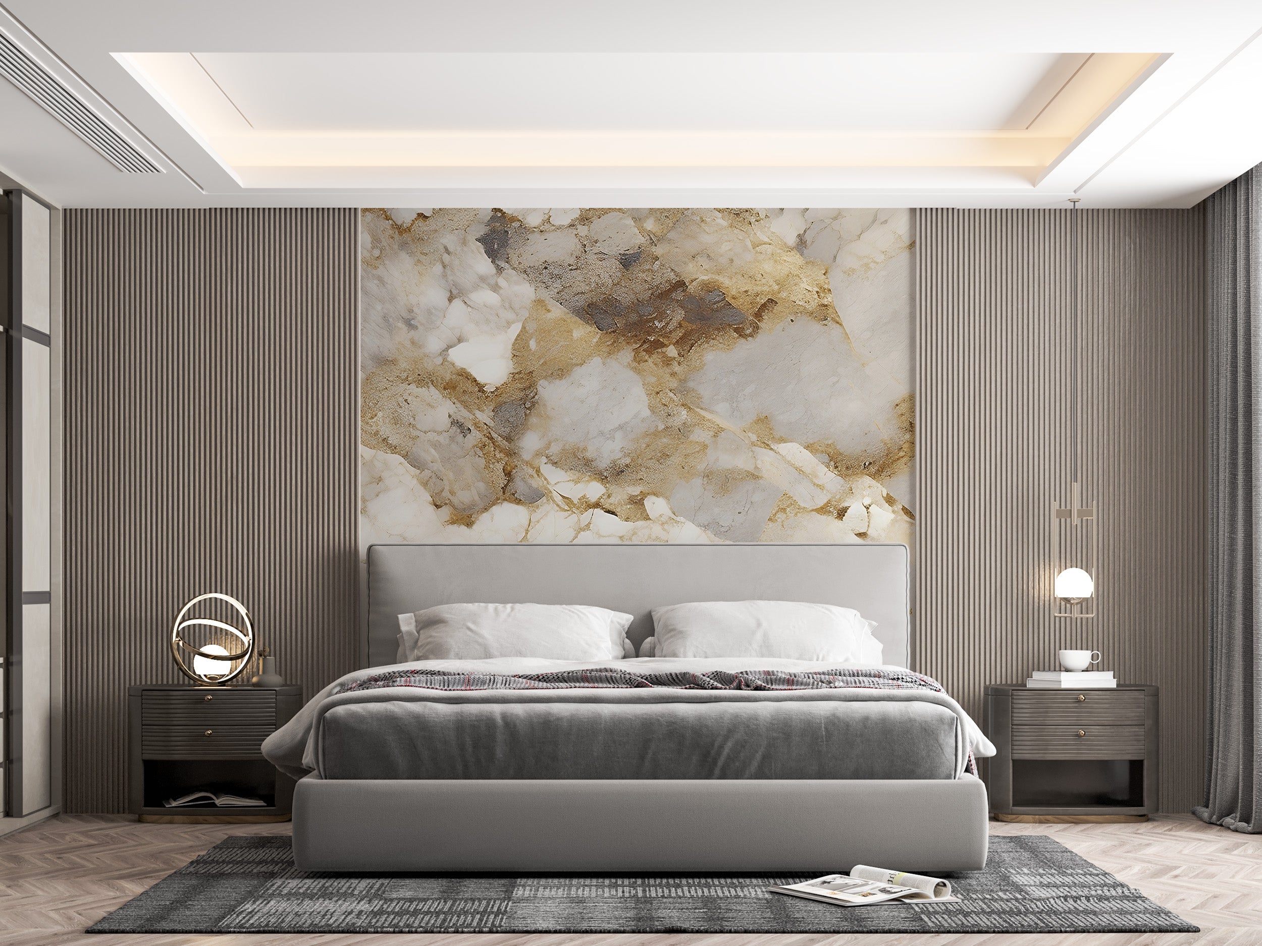 Detailed Brown Marble Removable Texture