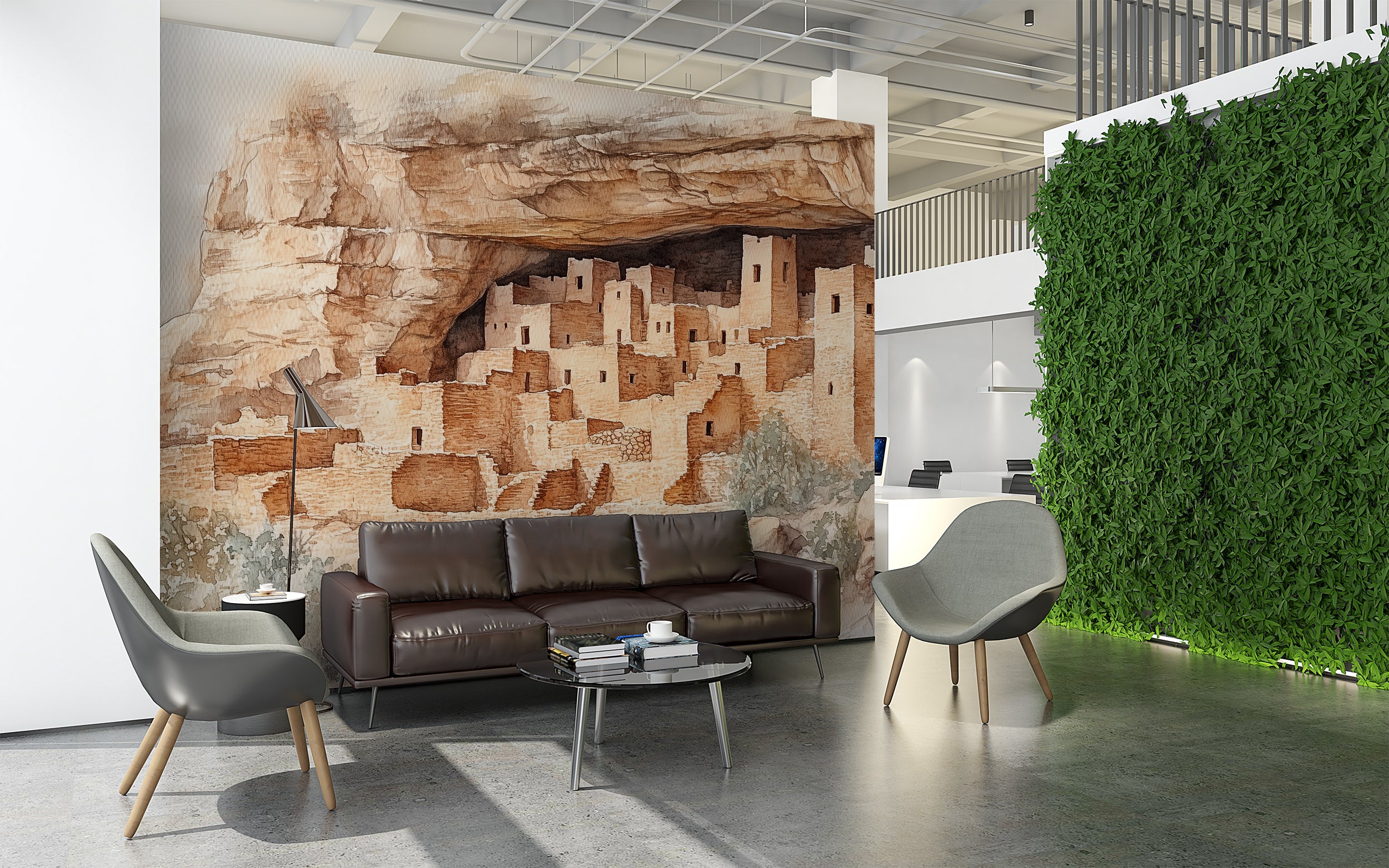 Colorado Ancient Cliff Wall Mural, Peel and Stick Removable Rock Town Wallpaper, Sand Castle Wall Decor
