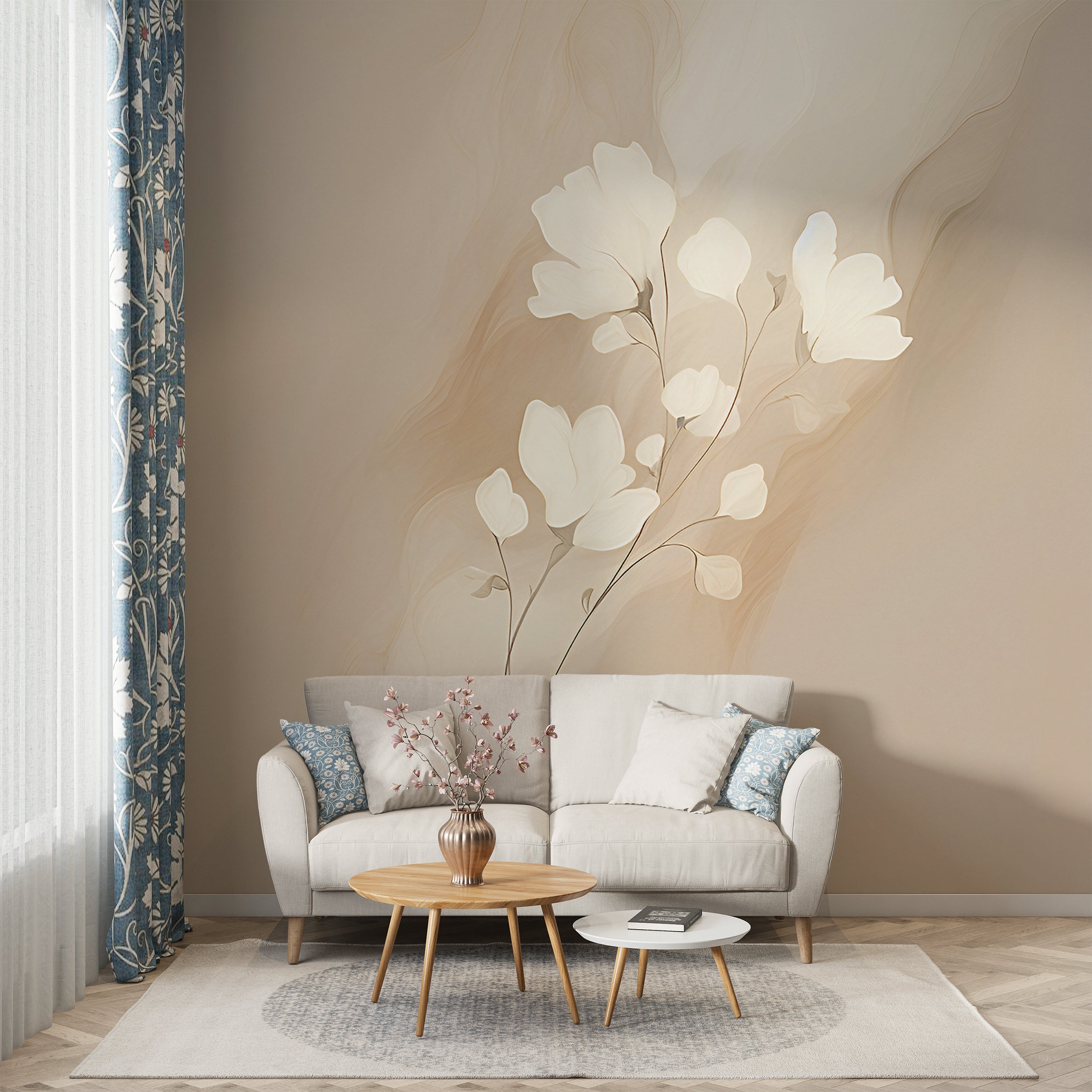 Soft Beige Watercolor Wall Art