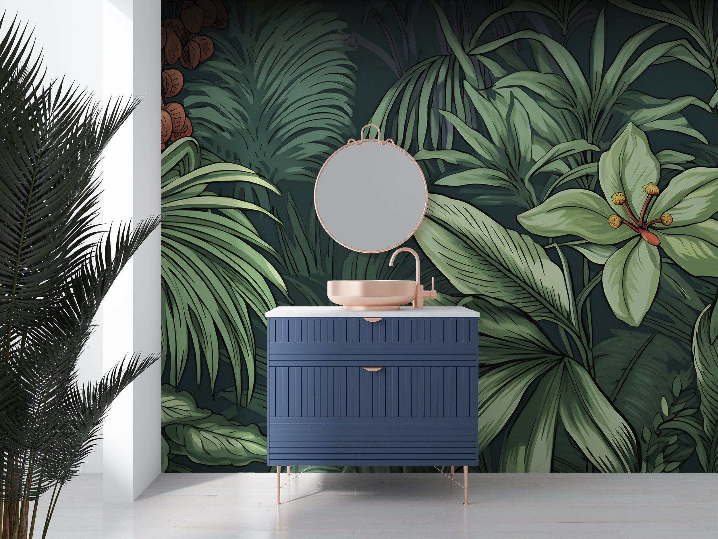 Jungle Leaves Peel and Stick Mural Beauty