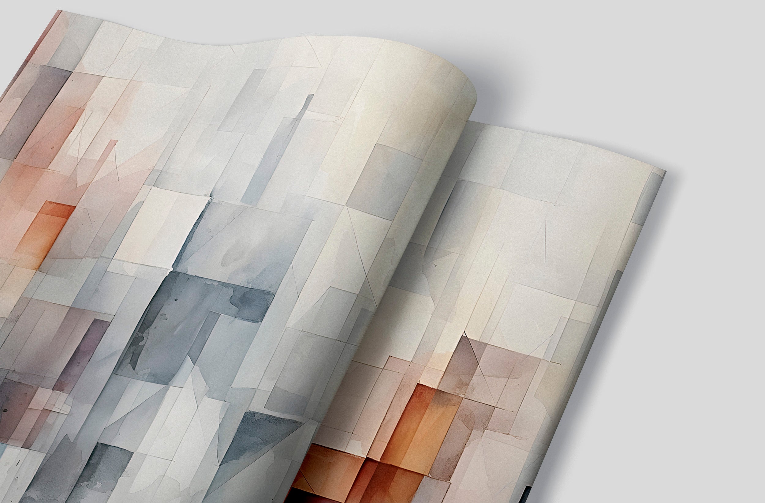 Watercolor Abstract Mural for Chic Interiors