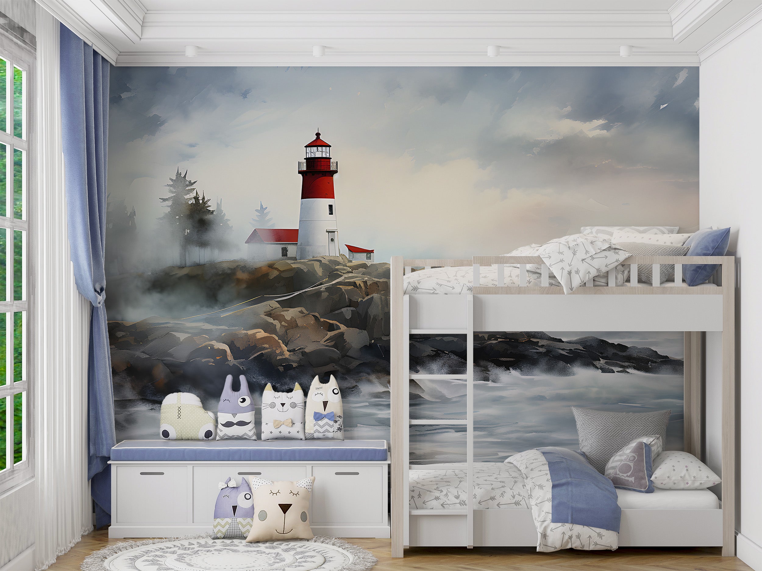Seamless Blend of Seaside Serenity and Modern Wall Art