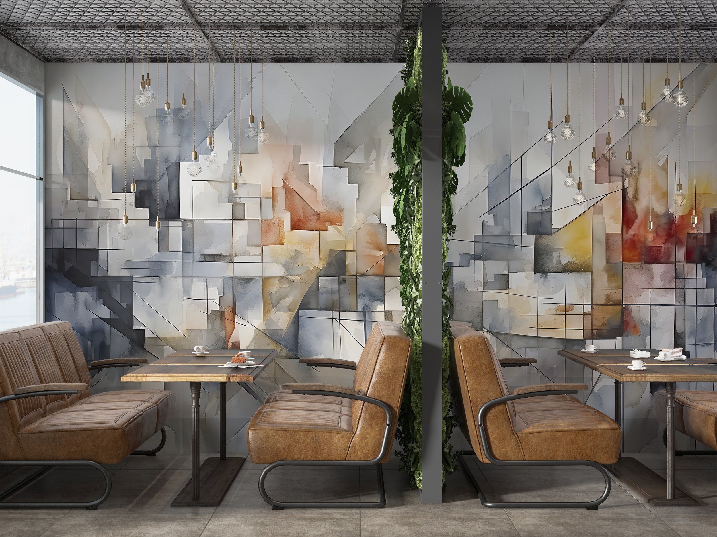 Modern City Skyline Wall Mural