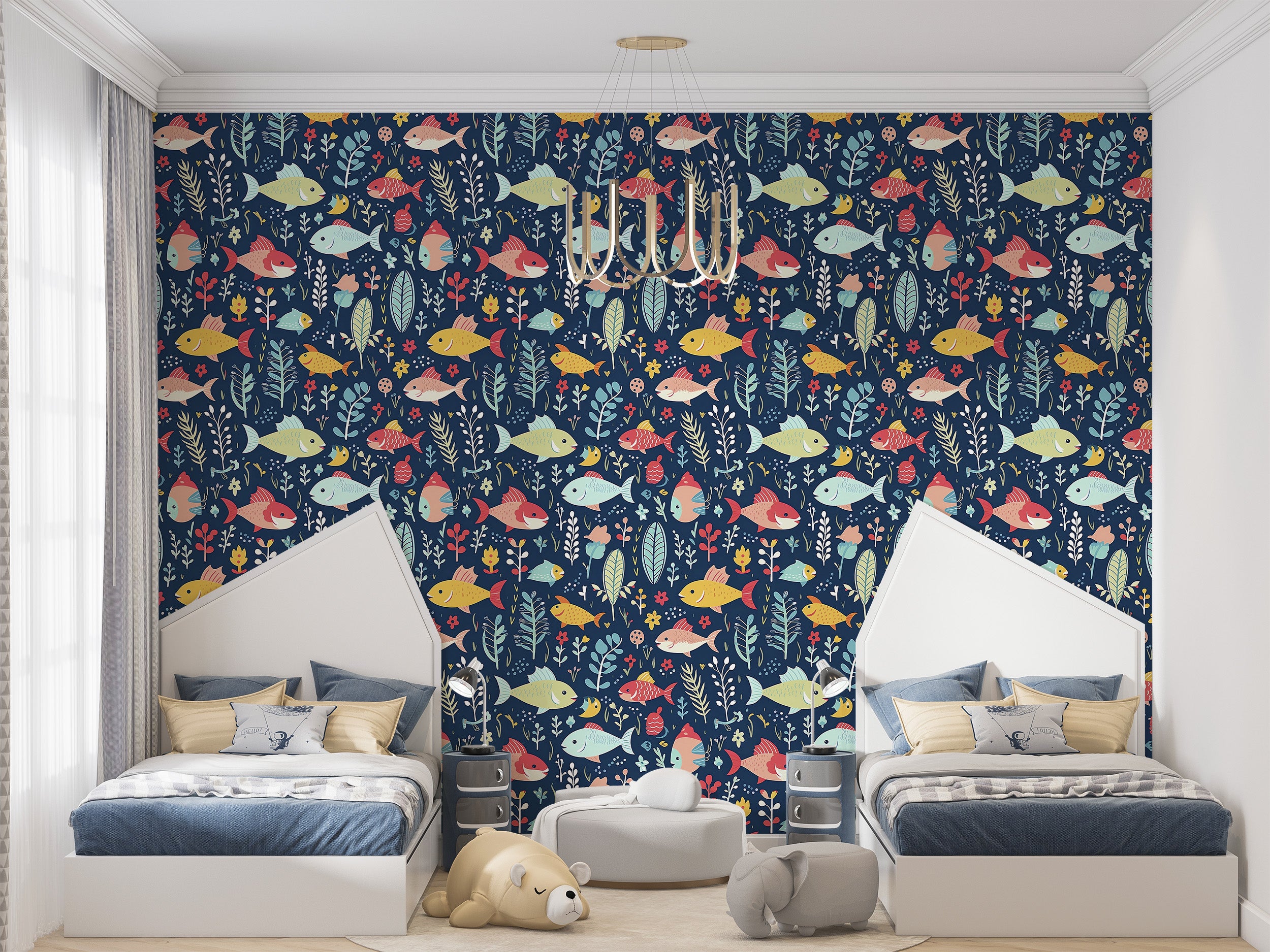 Easy Application Sea Pattern Wall Art