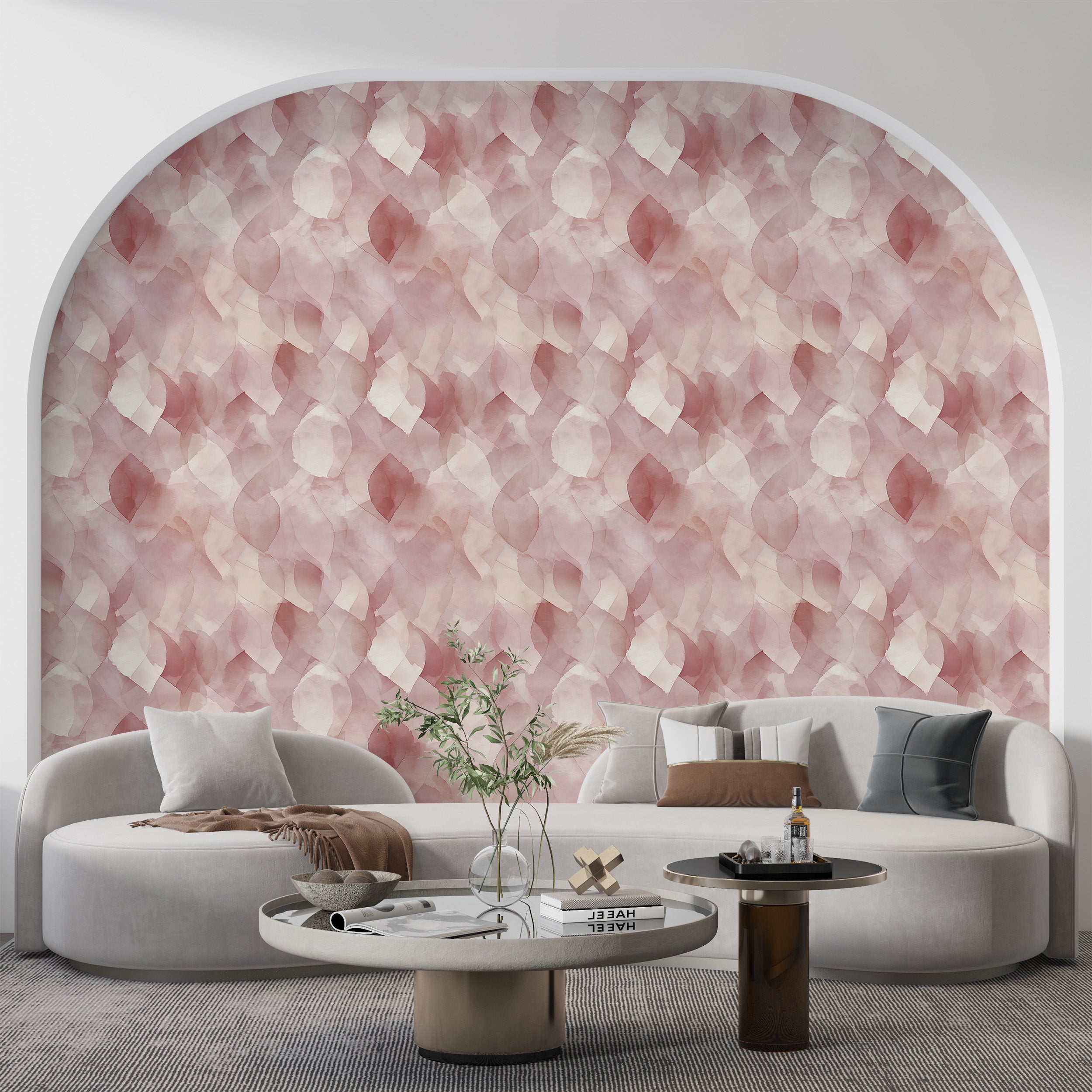 Soft Pink and White Hues Peel and Stick Design