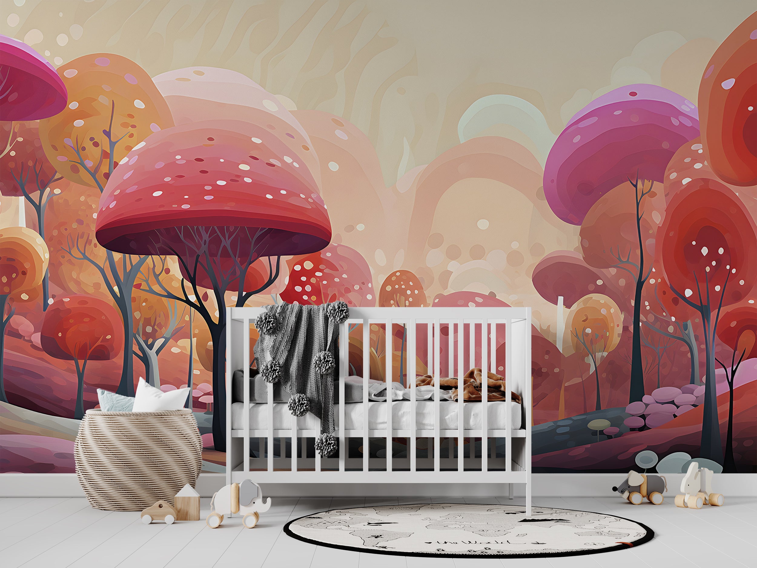 Mushroom Nursery Wall Decal