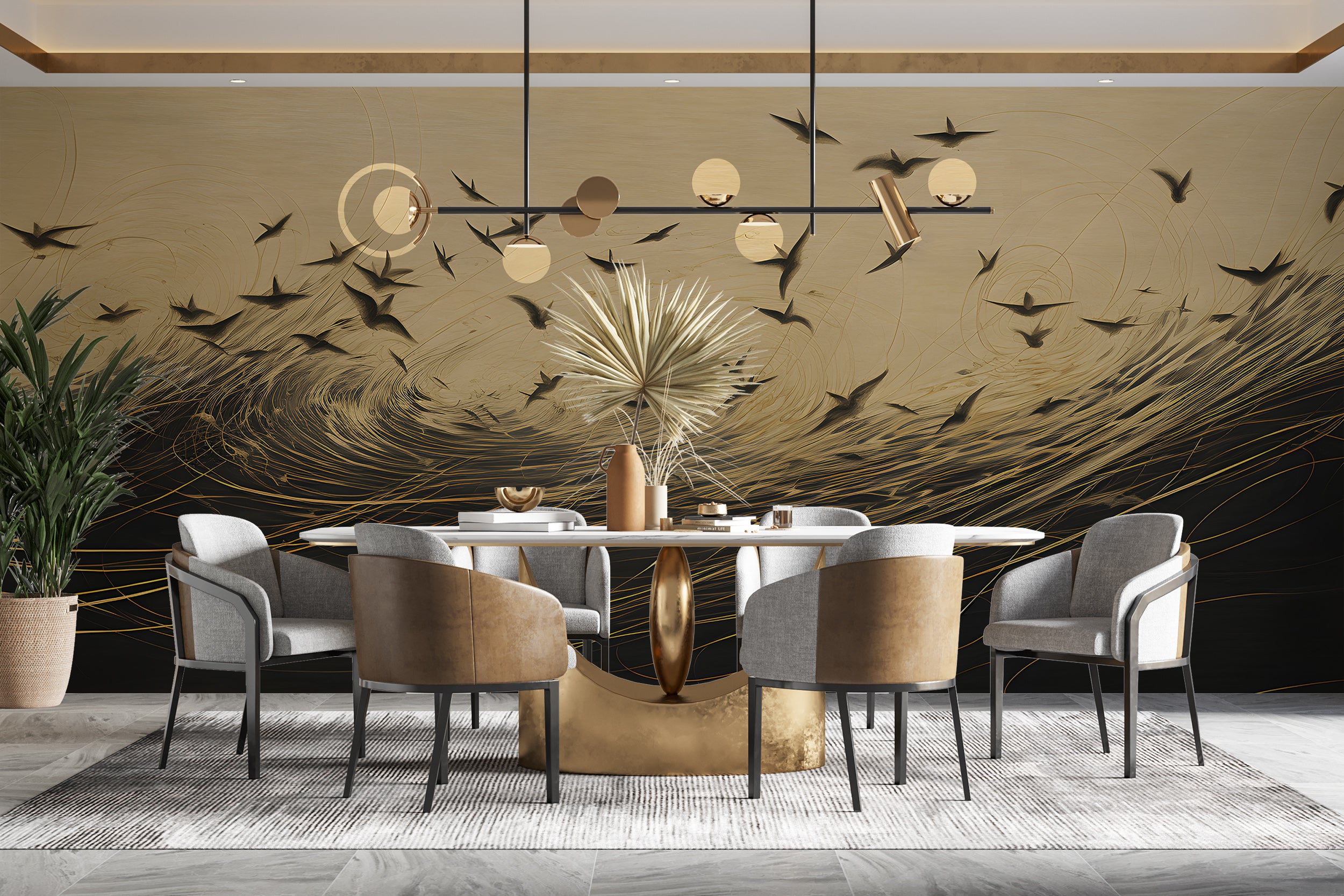 Nature-Inspired Peel and Stick Bird Mural