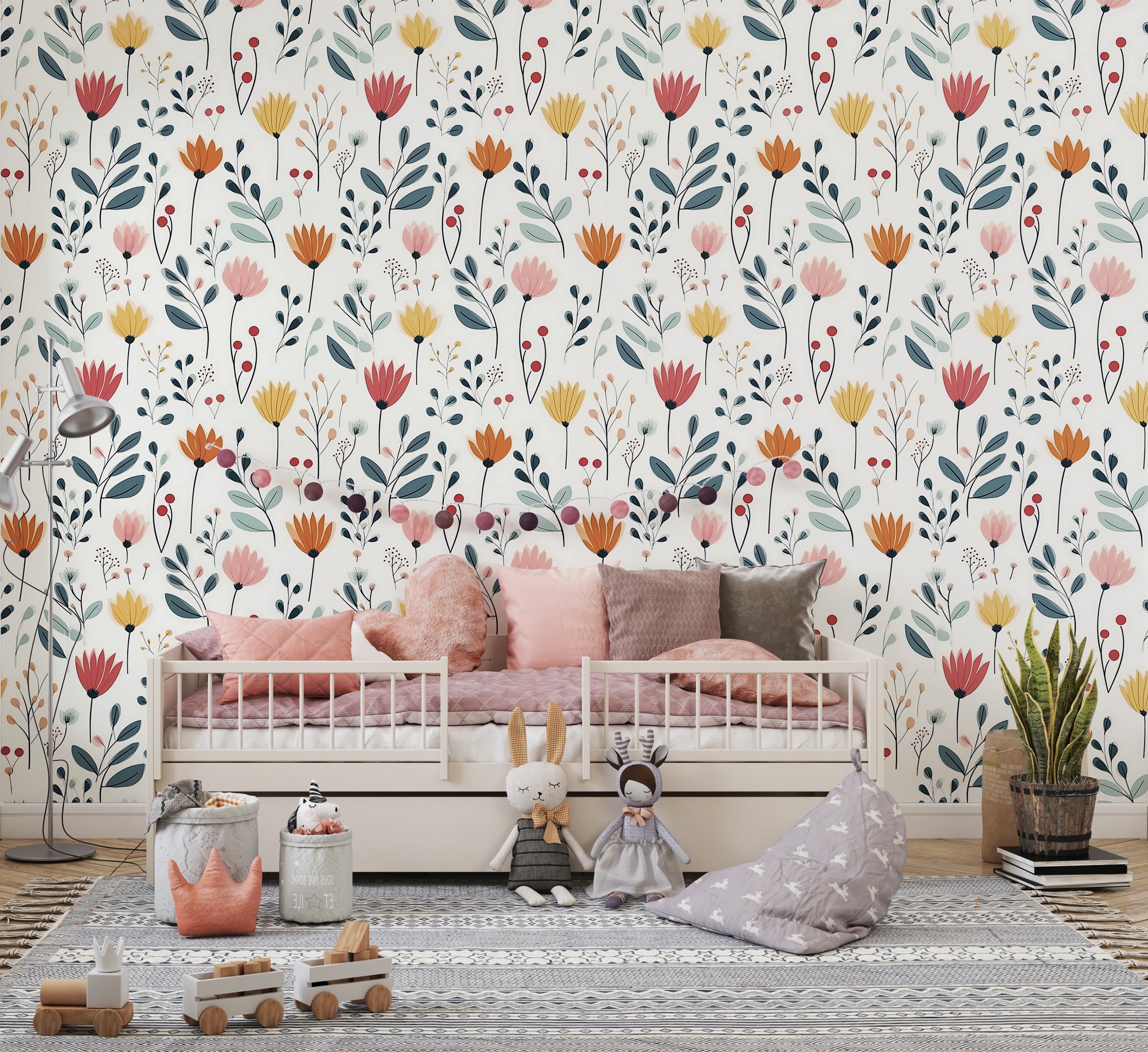 Effortless Application of Serene Floral Patterns