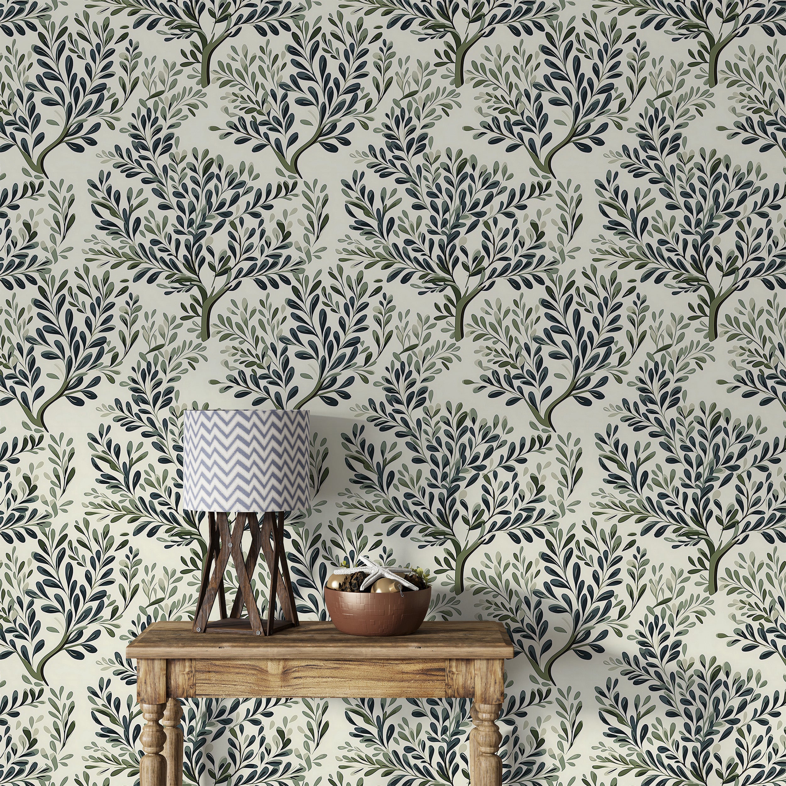 Redefine Space with Serene Olive Branch Design