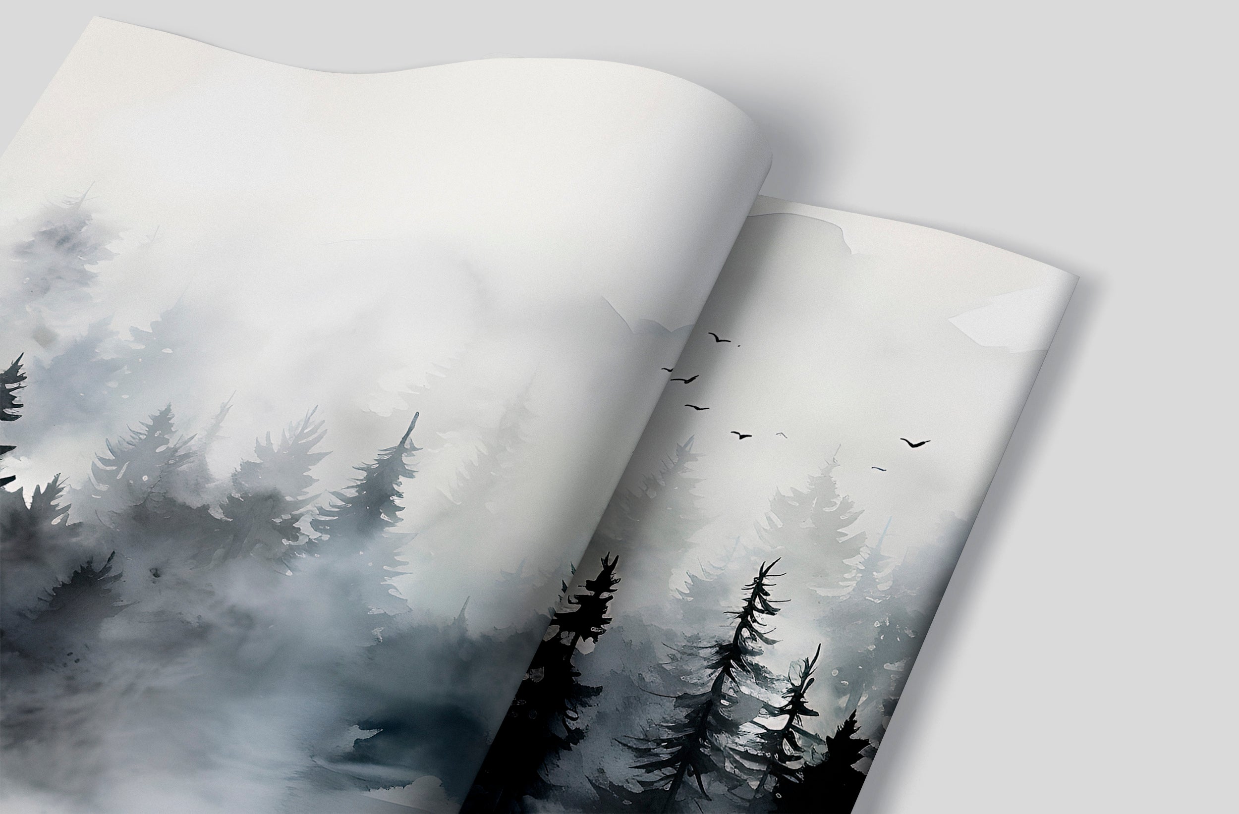 Black Landscape Wall Art