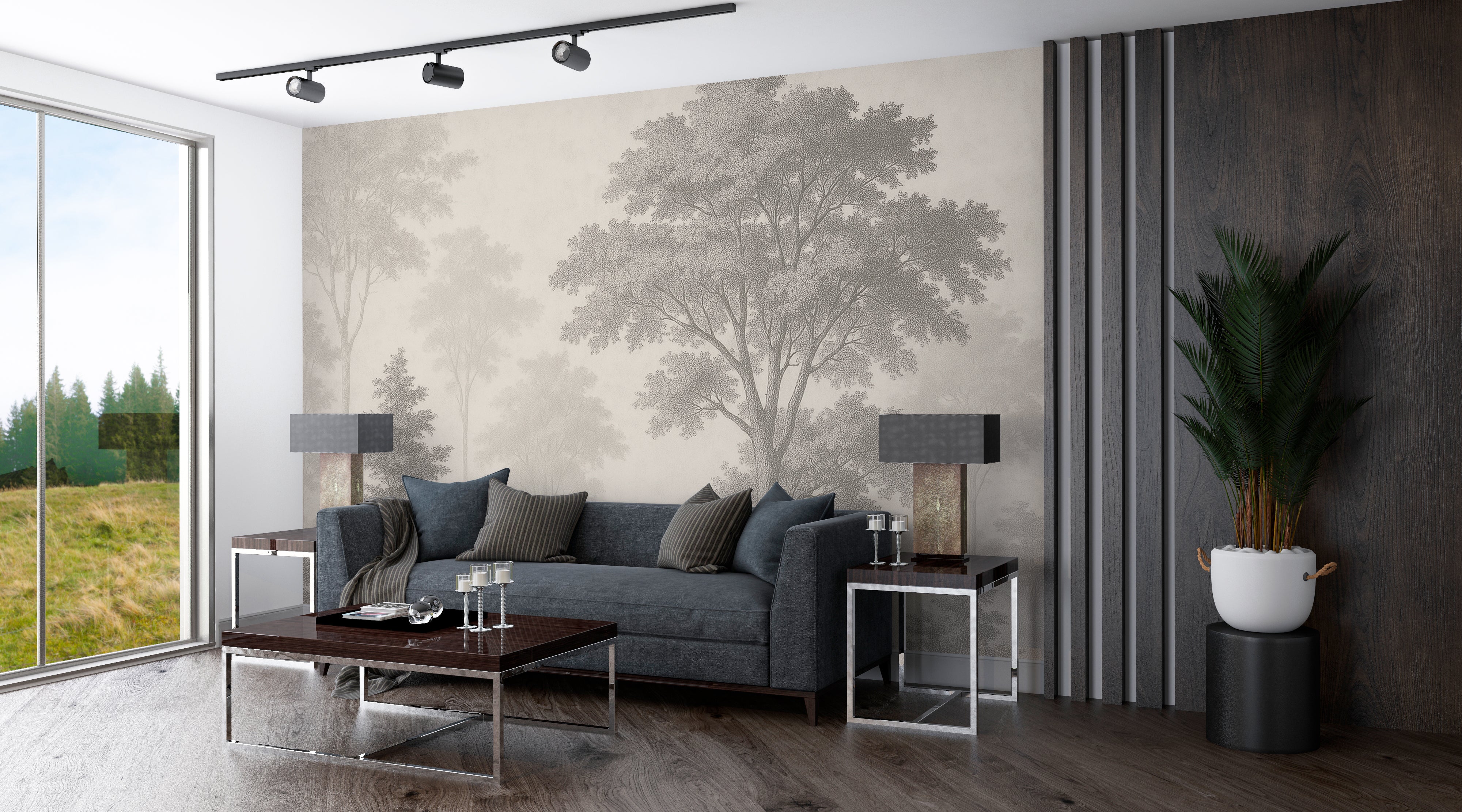 Elegant Vintage Forest Wallpaper β Nature Wall Art for Home Decor