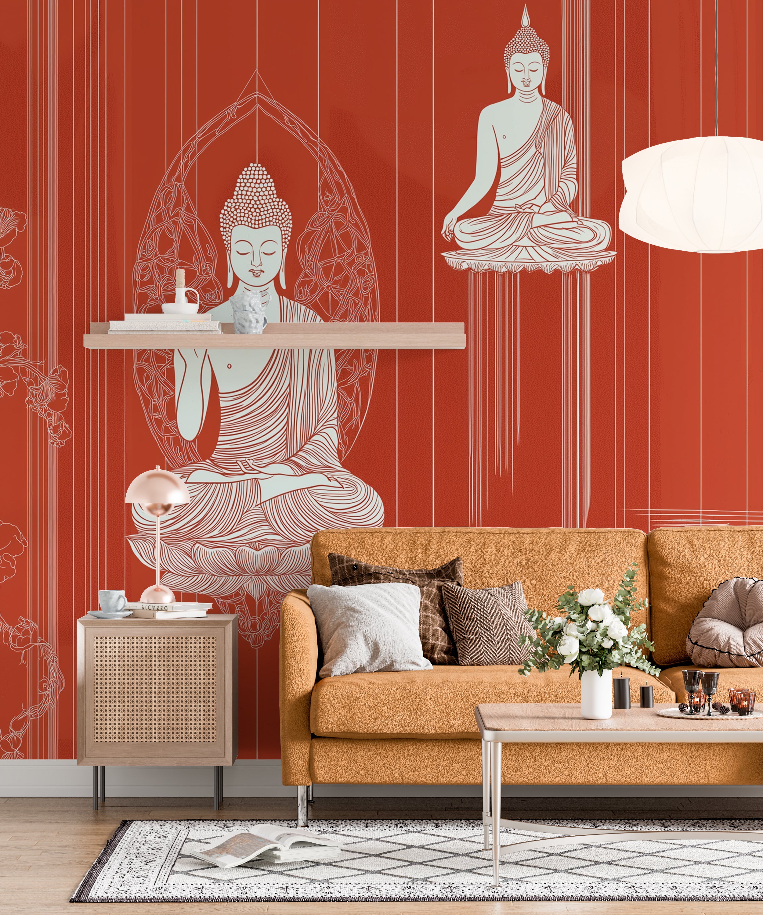 Bohemian Meditation-Inspired Wallpaper for Serene Spaces